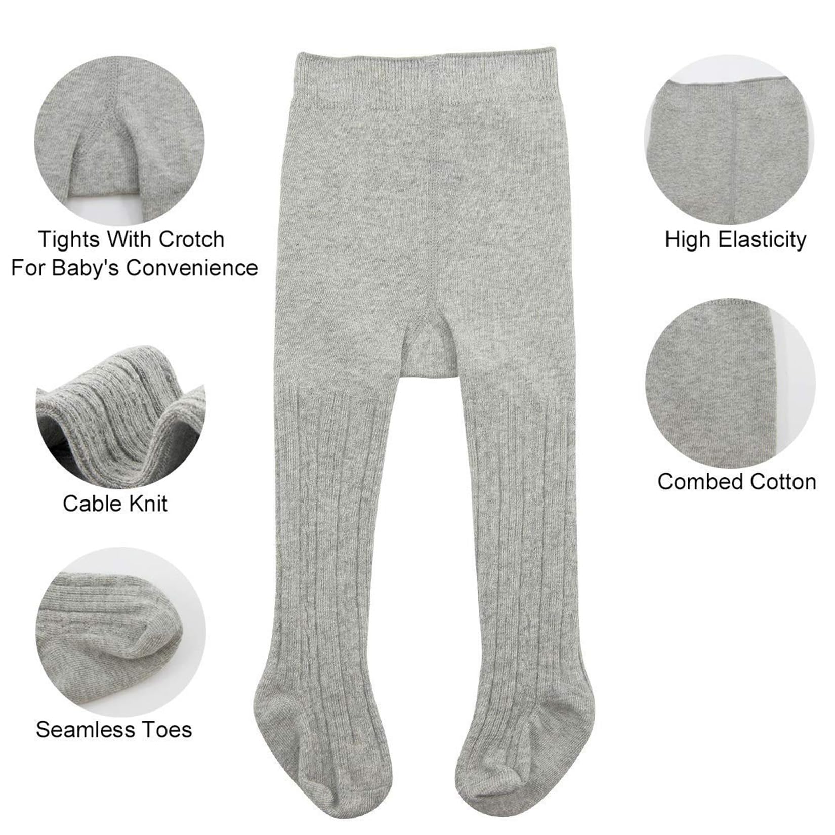 Century Star Baby Tights for Girls - Soft Cable Knit Toddler Leggings & Infant Stockings (Newborn-24M) | Perfect for Playtime, Daycare & Family Photos