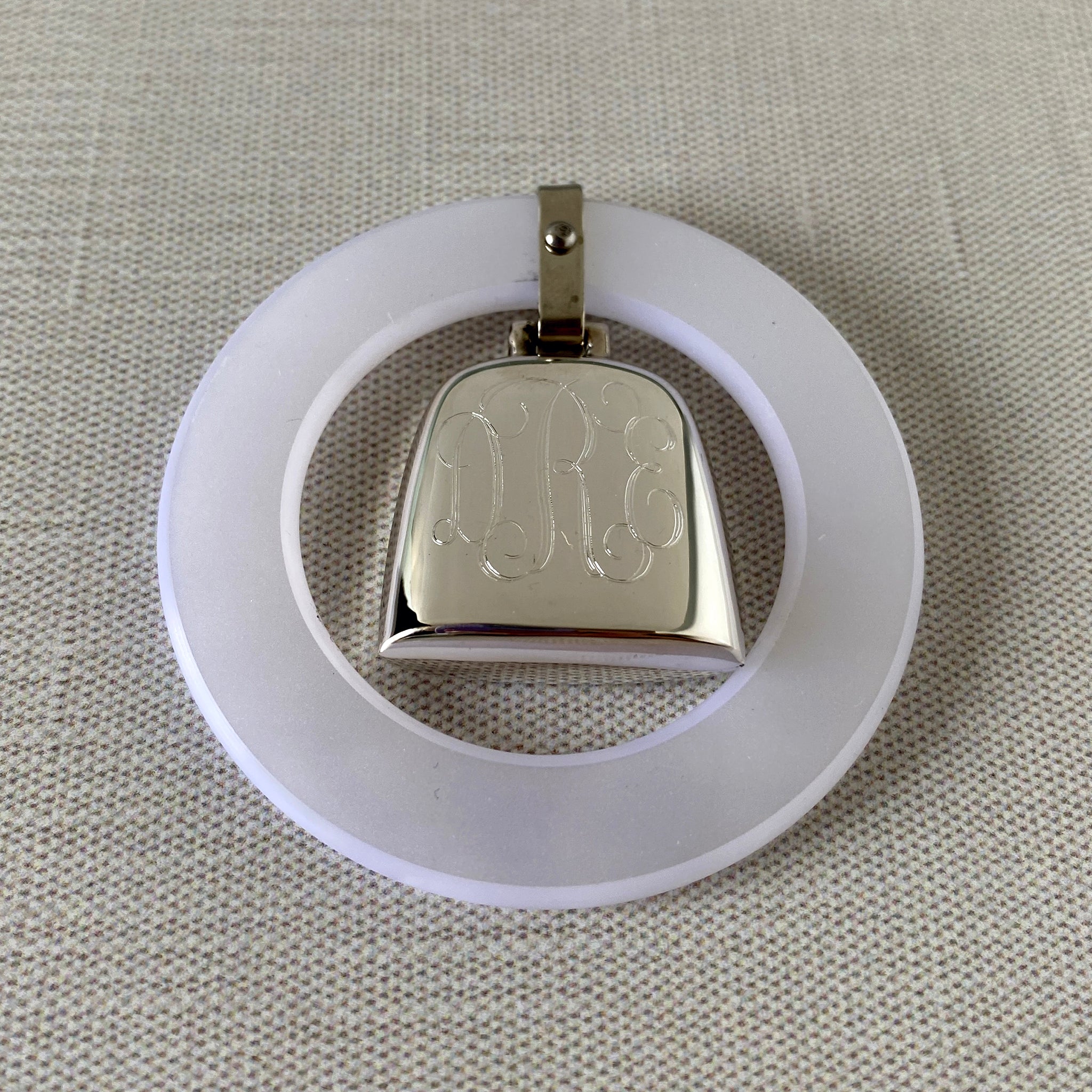 Organic White Teething Ring for Babies - BPA-Free Silver Baby Rattle Toy | Soothing Gum Relief & Early Learning Development | Perfect for Newborns, Infants & Toddlers During Teething, Playtime & Sensory Exploration