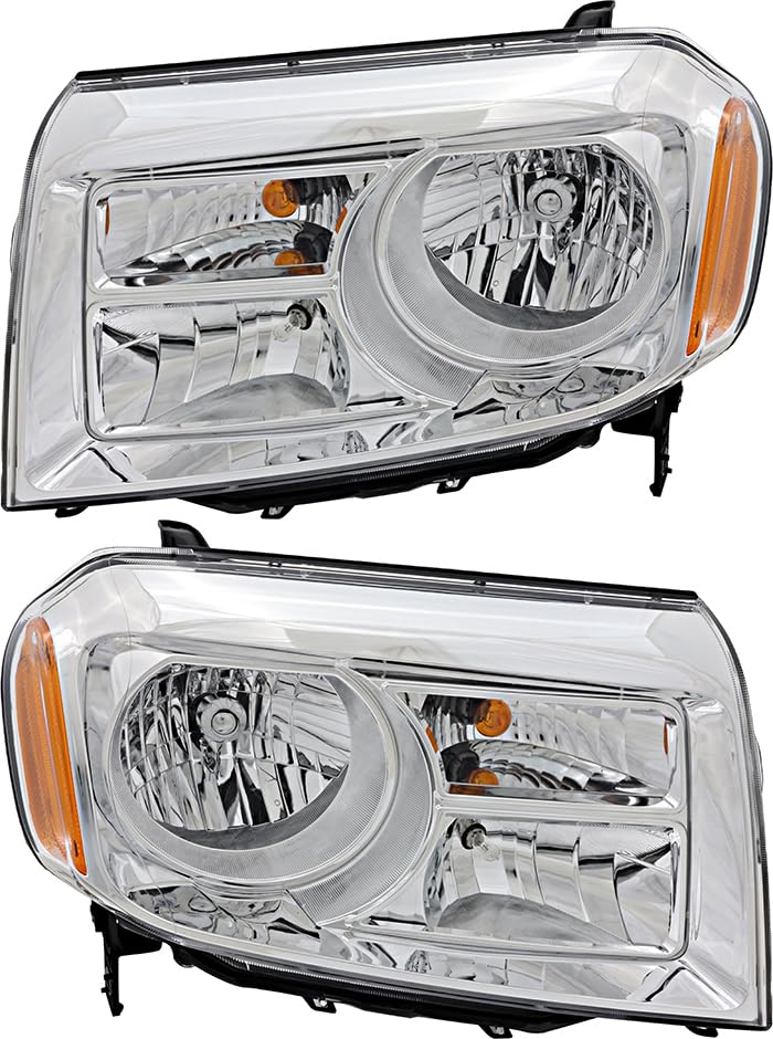 2012-2015 Honda Pilot Headlight Assembly Replacement - Halogen Headlamp Set for Driver & Passenger Side | Perfect for Night Driving, Foggy Conditions & Vehicle Restoration Projects