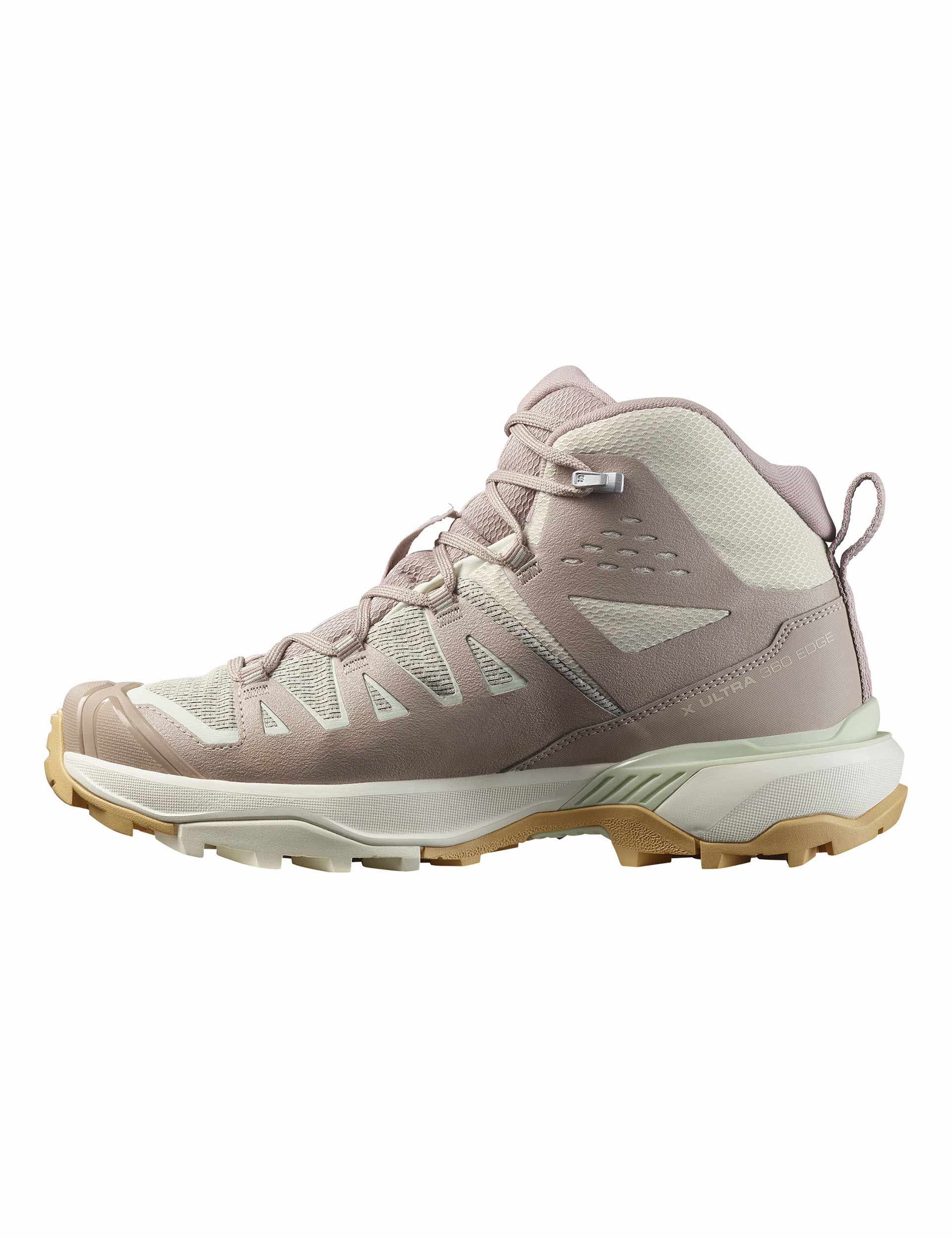 X Ultra 360 Edge Mid Gore-Tex Waterproof Hiking Boots for Men & Women - Rainy Day/Etherea/Canary Green - Perfect for Outdoor Adventures, Trekking & Wet Weather Conditions