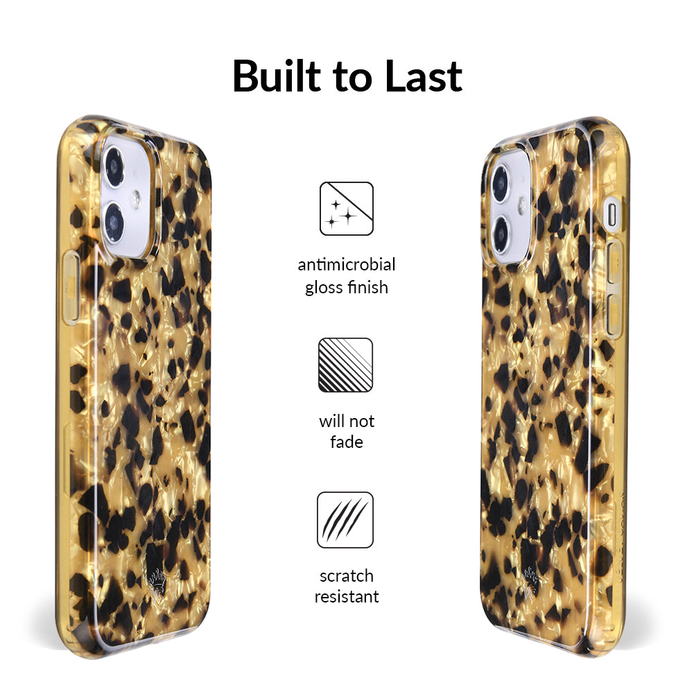 Stylish Blonde Tortoise Shell iPhone Case - Trendy & Durable Phone Cover for iPhone [Model] - Perfect for Everyday Use, Work & Travel
