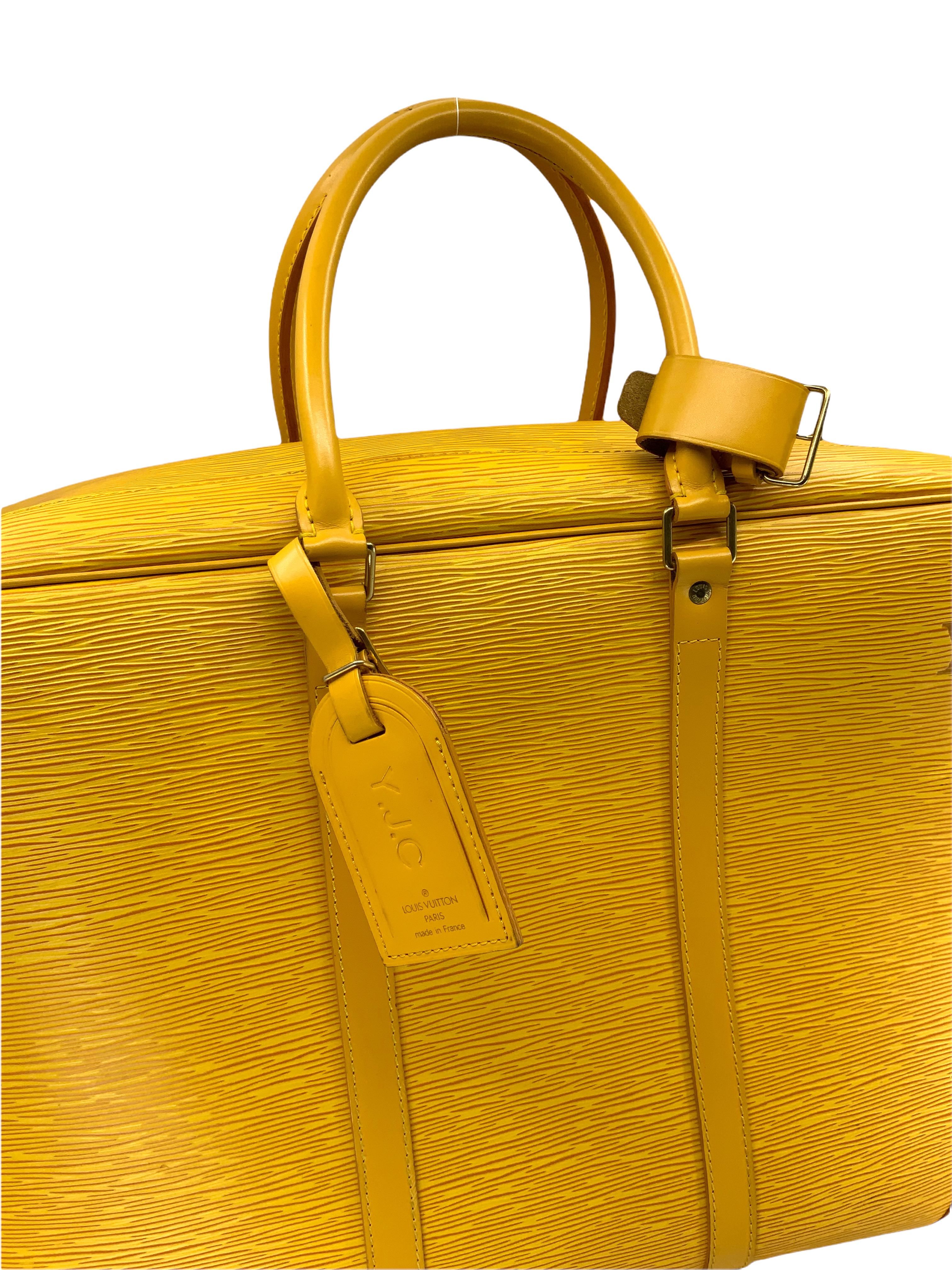 Authentic Louis Vuitton Sirius 45 Epi Leather Suitcase - Luxury Travel Luggage for Business Trips & Vacations | Durable Carry-On for Airlines & Weekend Getaways