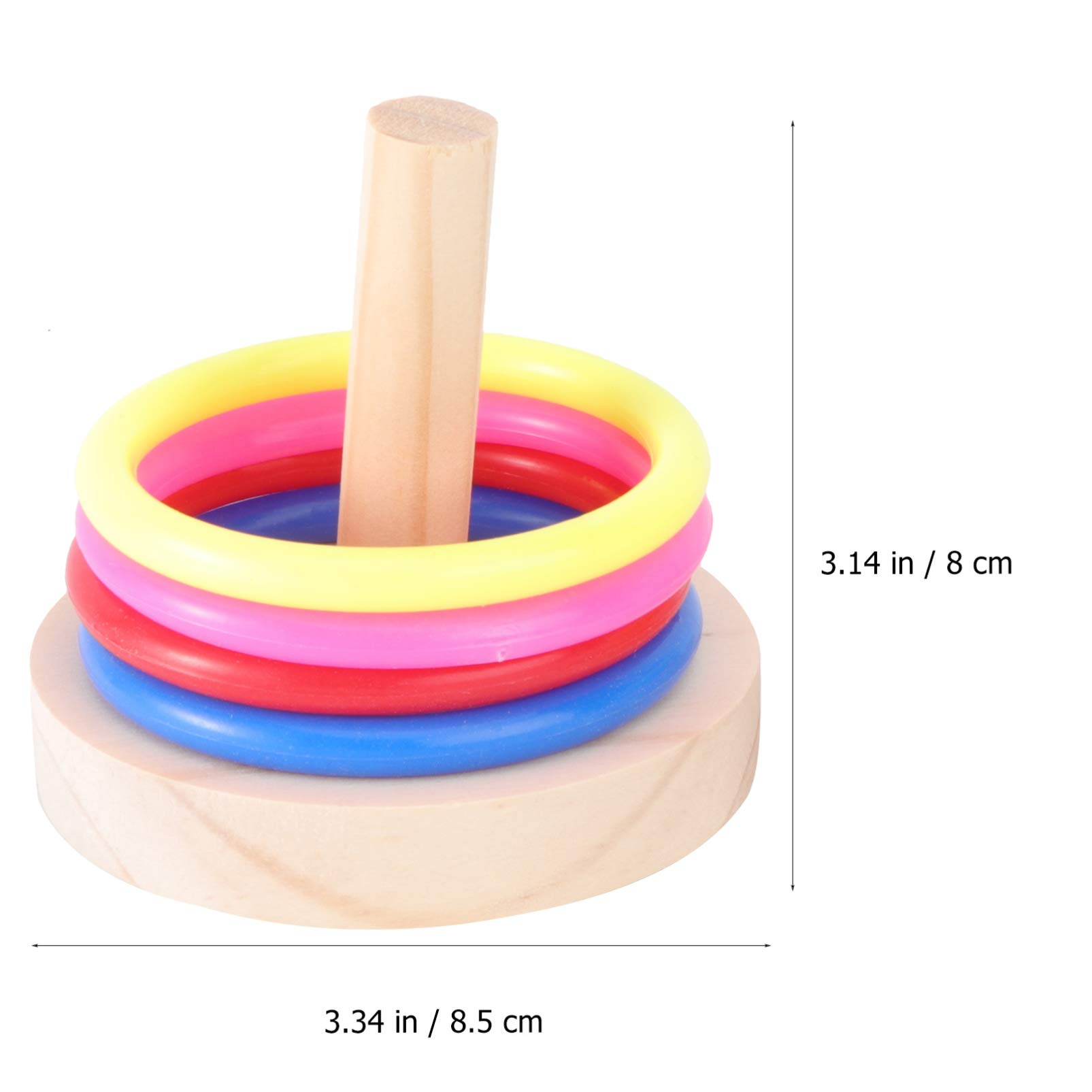Balacoo 2-Pack Parrot Ring Toss Toys - Wooden & Plastic Bird Training Chew Toys for Intelligence Development | Interactive Pet Bird Supplies for Playtime & Mental Stimulation