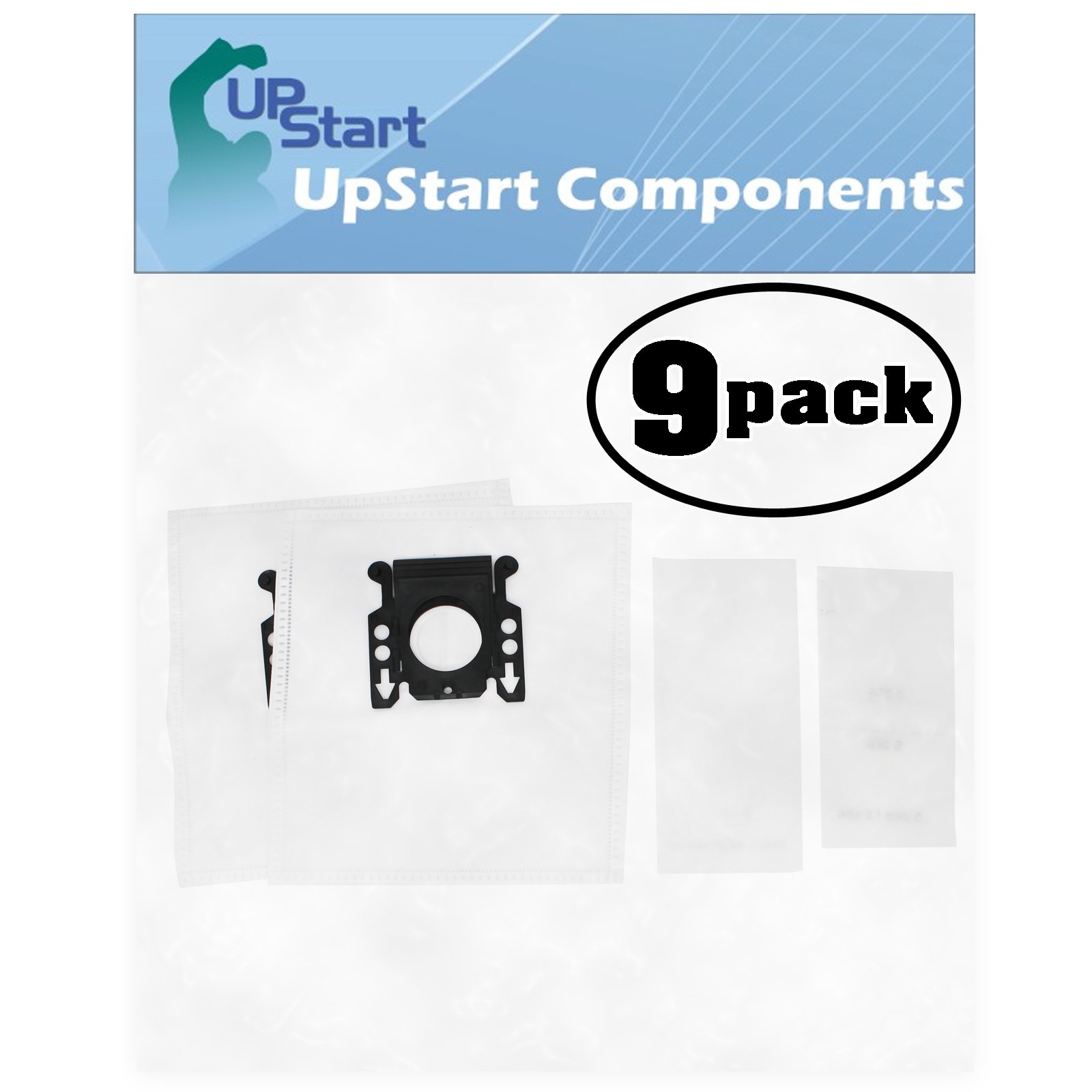 **Upstart Battery 18 Replacement Vacuum Bags for Miele S1 Stick Vacuum - 18 Micro Filters Included | Compatible with Miele Type K & K/K Cloth Bags (9-Pack, 2 Bags Each) | Ideal for Pet Hair, Dust & Allergen Removal**