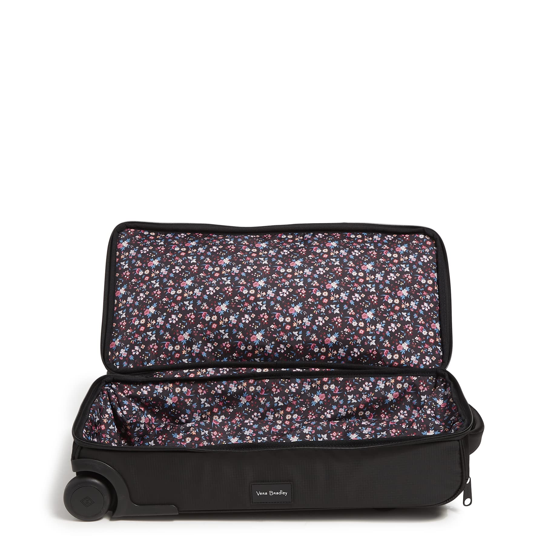 Vera Bradley Women's Recycled Ripstop Foldable Rolling Duffel Bag - Black, One Size - Perfect for Travel, Gym & Weekend Getaways
