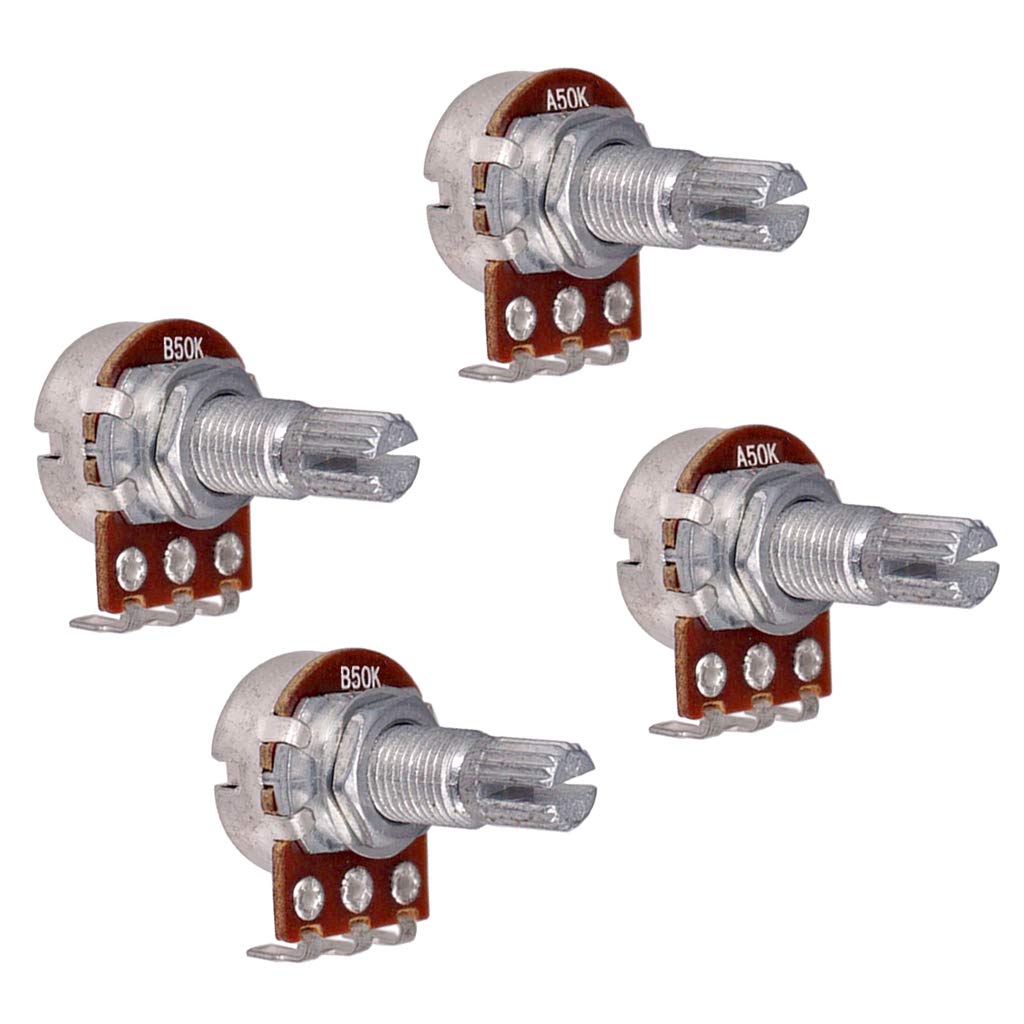 4PCS Mini Switch A50K B50K Potentiometer for Electric Guitar - Perfect for Volume/Tone Control & DIY Guitar Modifications
