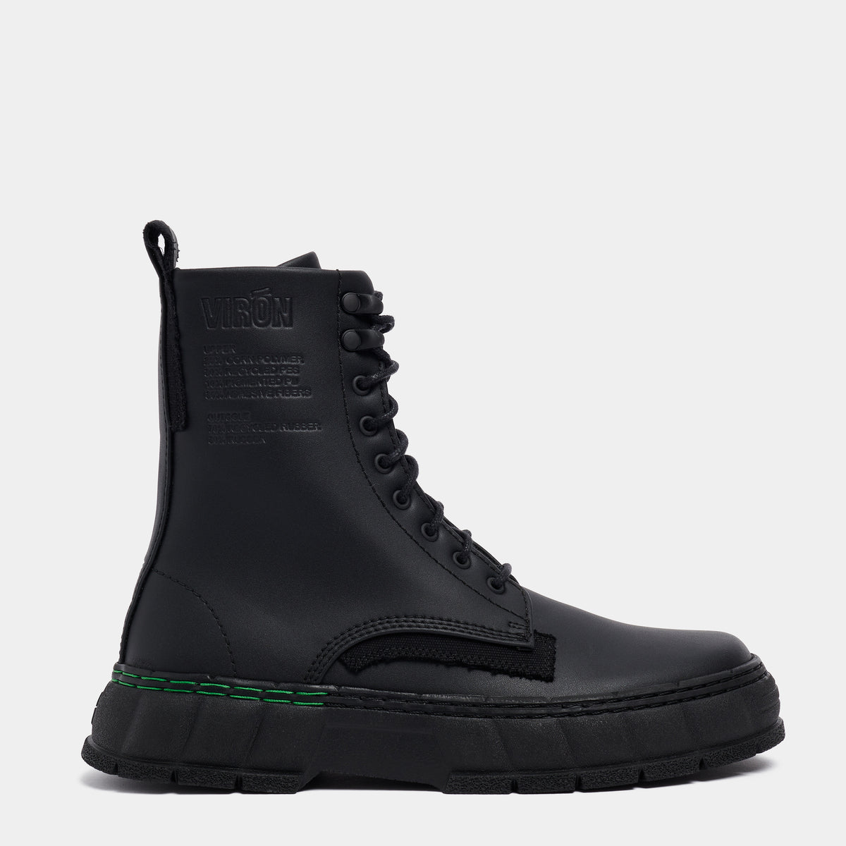 1992 Black Corn Leather Boots by Virón - Stylish & Durable Footwear for Casual Outings & Outdoor Adventures