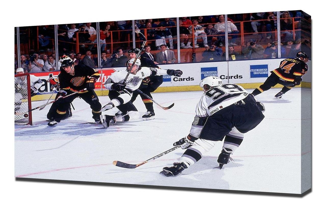 Wayne Gretzky Canvas Art Print - NHL Hockey Legend Wall Decor - Stretched Canvas Wrap for Living Room, Office & Man Cave Decor
