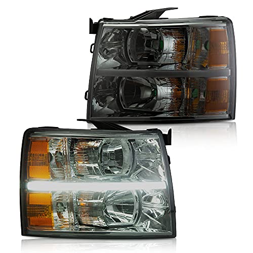Smoky/Chrome Housing Amber Reflector