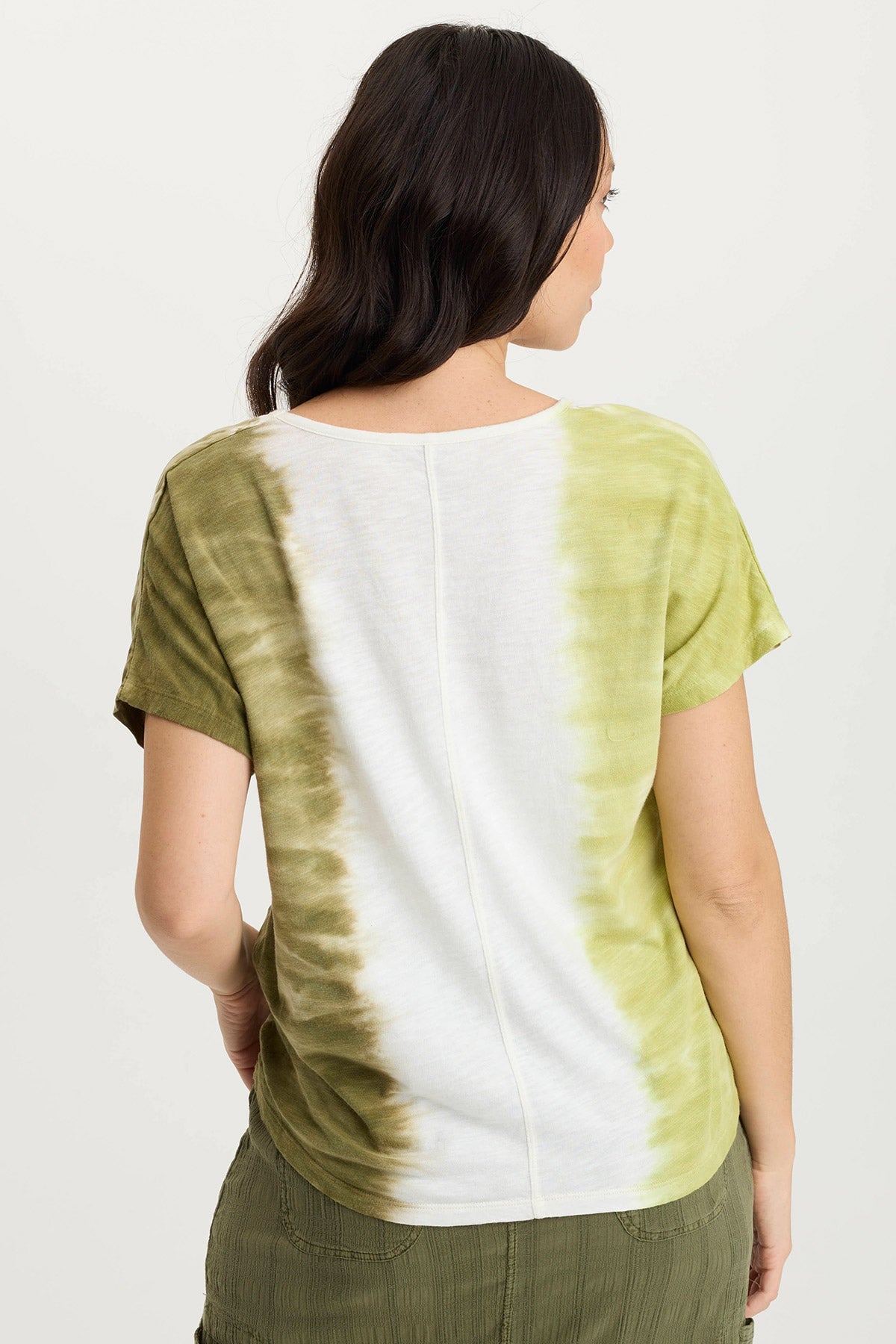Ulysses Twill & Jersey Oversized V-Neck Top for Women - Comfortable Casual Wear for Everyday Outfits, Work, and Weekend Relaxation