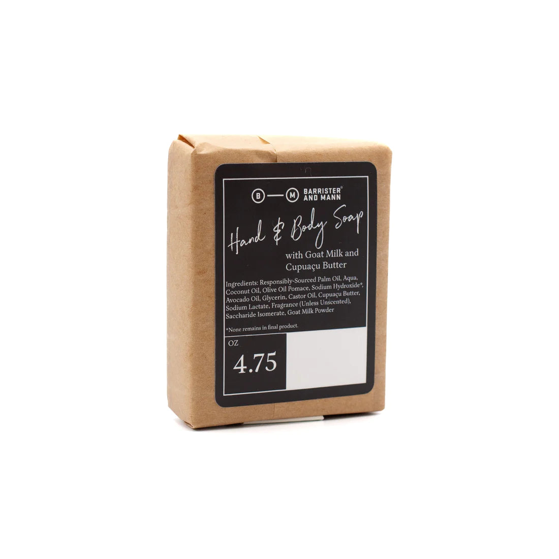 Barrister and Mann Braeburn Scented Hand & Body Soap - Moisturizing & Gentle Cleanser for Dry Skin - Perfect for Daily Use at Home, Office & Travel