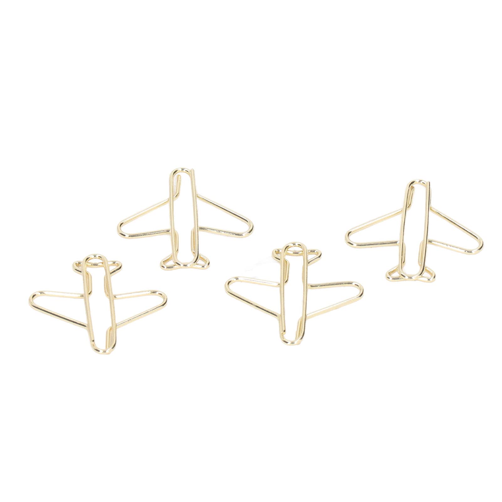 100pcs Cute Airplane-Shaped Paper Clips - Rustproof Electroplated Office & School Supplies for Organizing Documents, Notes & Homework - Perfect for Home, Office, Classroom & Craft Projects