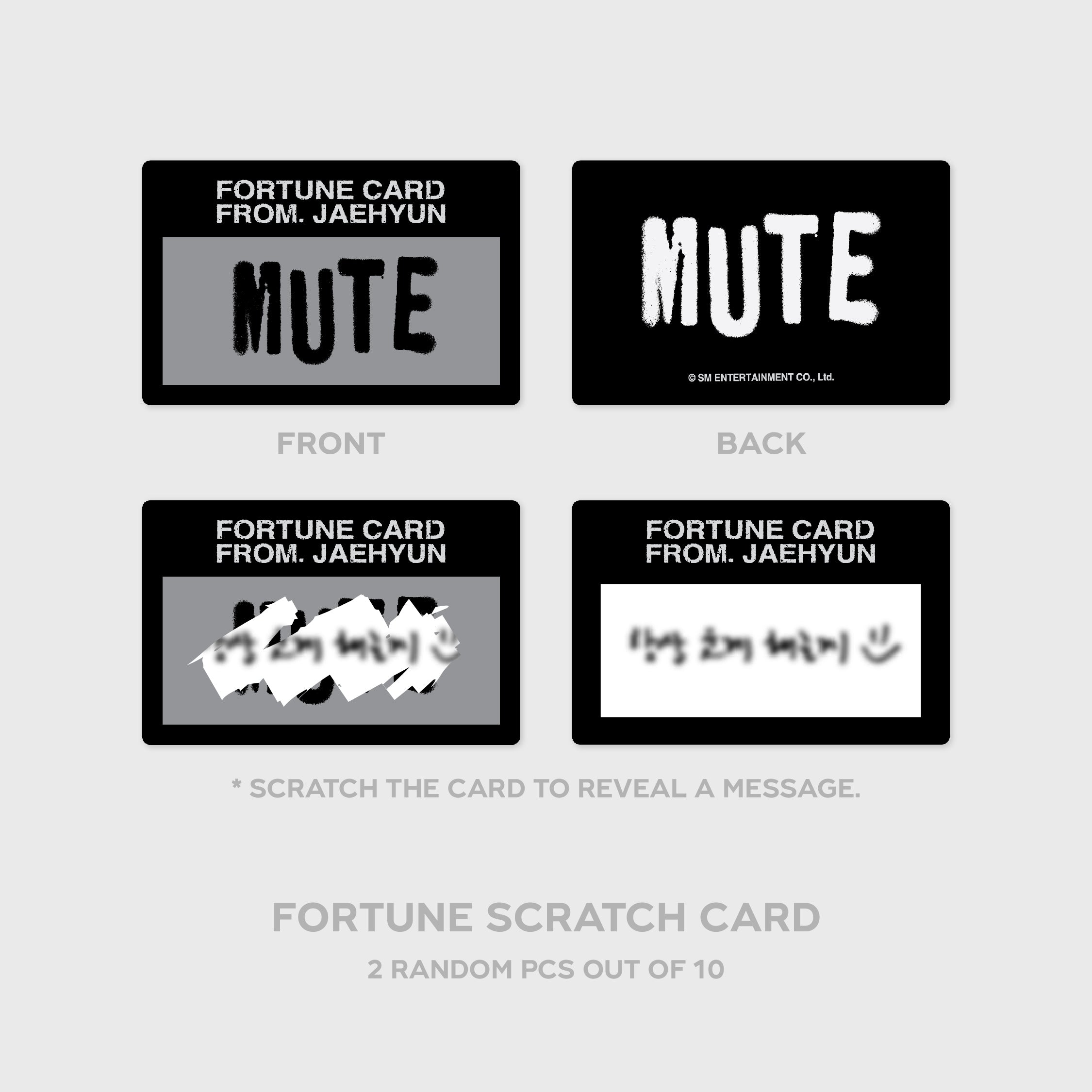 2024 JAEHYUN FAN CON Exclusive FORTUNE SCRATCH CARD SET - Limited Edition Collectible Merchandise for Kpop Fans | Perfect for Concerts, Fan Meetings & Special Events
