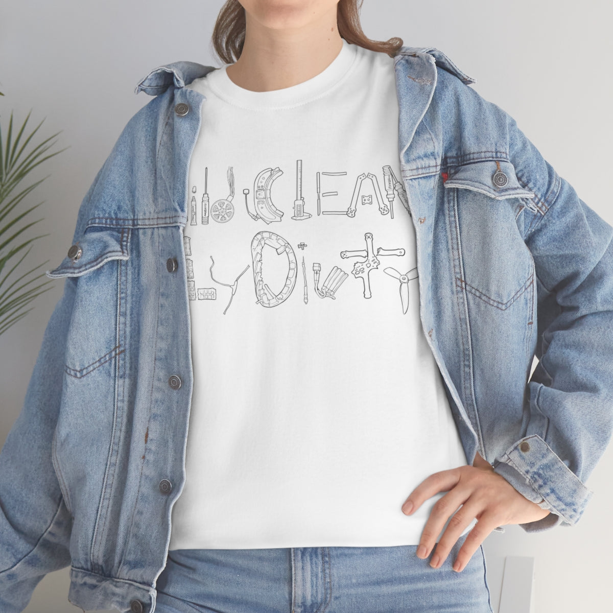Build Clean Fly Dirty T-Shirt - Black Logo Graphic Tee for Men & Women | Casual Streetwear, Gym, Workout, and Everyday Wear