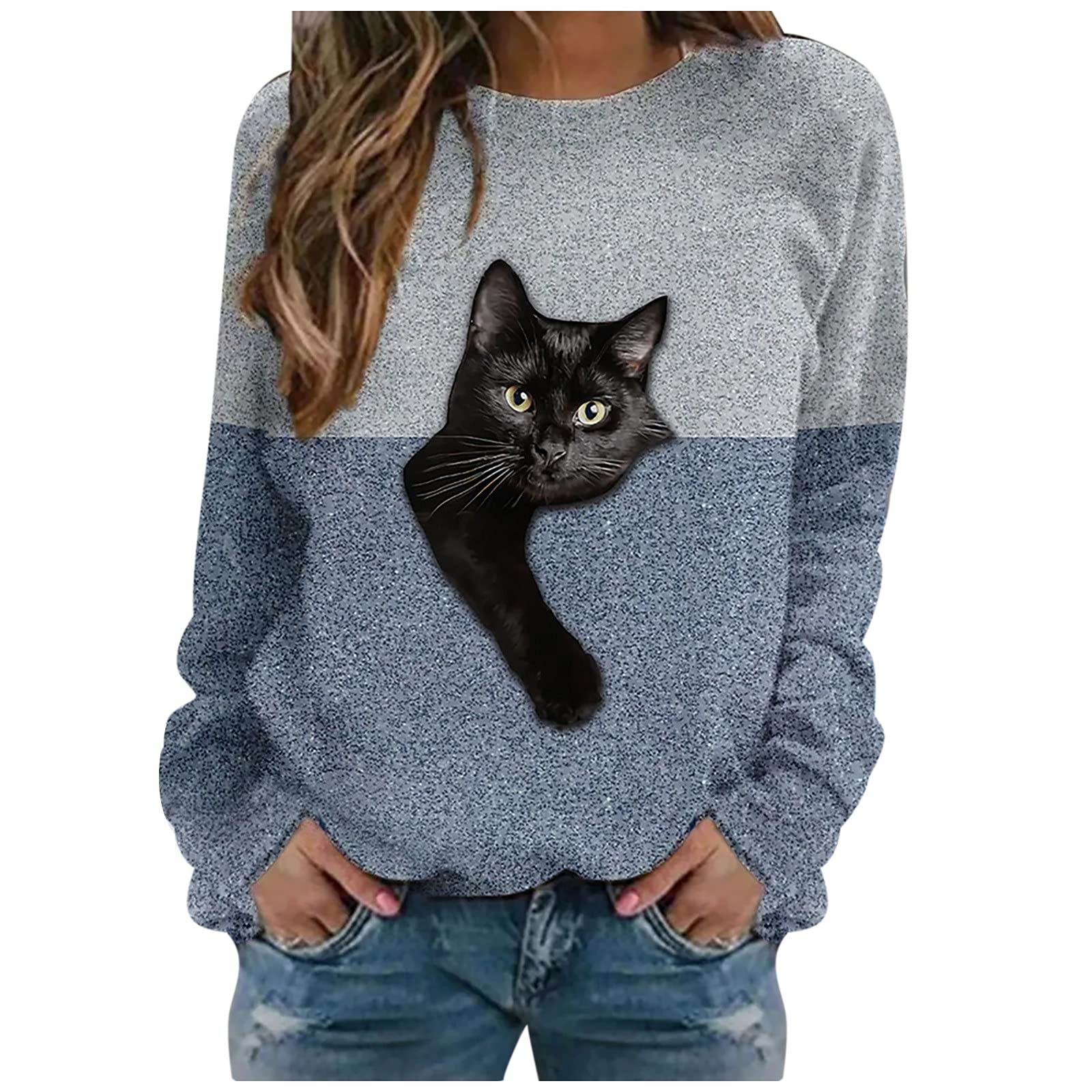 Women's Christmas Sweaters - FunAloe Cozy Crewneck Long Sleeve Pullover with Elk, Snowman & Xmas Tree Designs | Perfect for Holiday Parties, Family Gatherings & Festive Winter Outfits