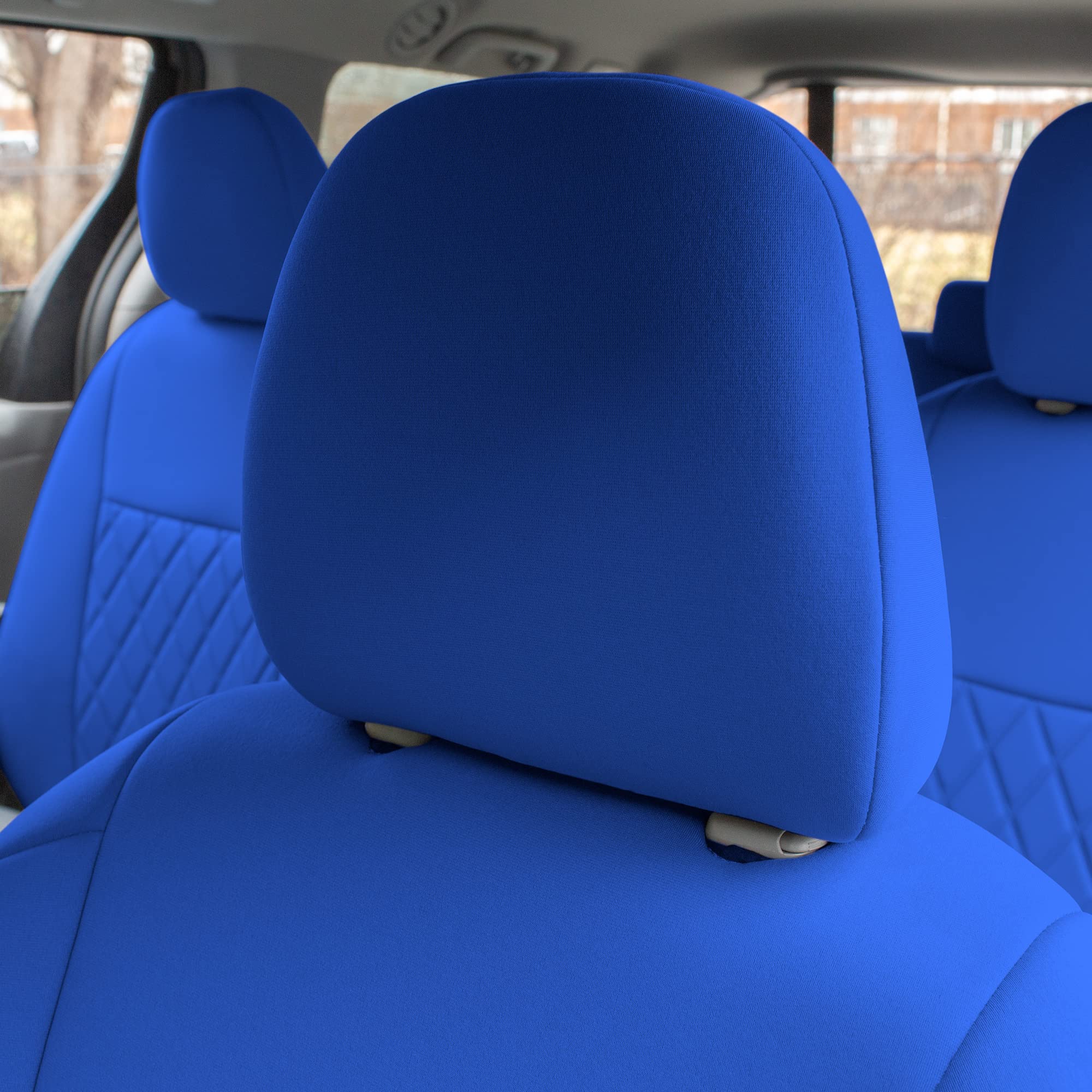 FH Group Custom Fit Neoprene Seat Covers for 2011-2020 Toyota Sienna - Water Resistant Neosupreme Automotive Seat Protectors - 3rd Row Blue - Perfect for Road Trips, Family Travel & Spill Protection