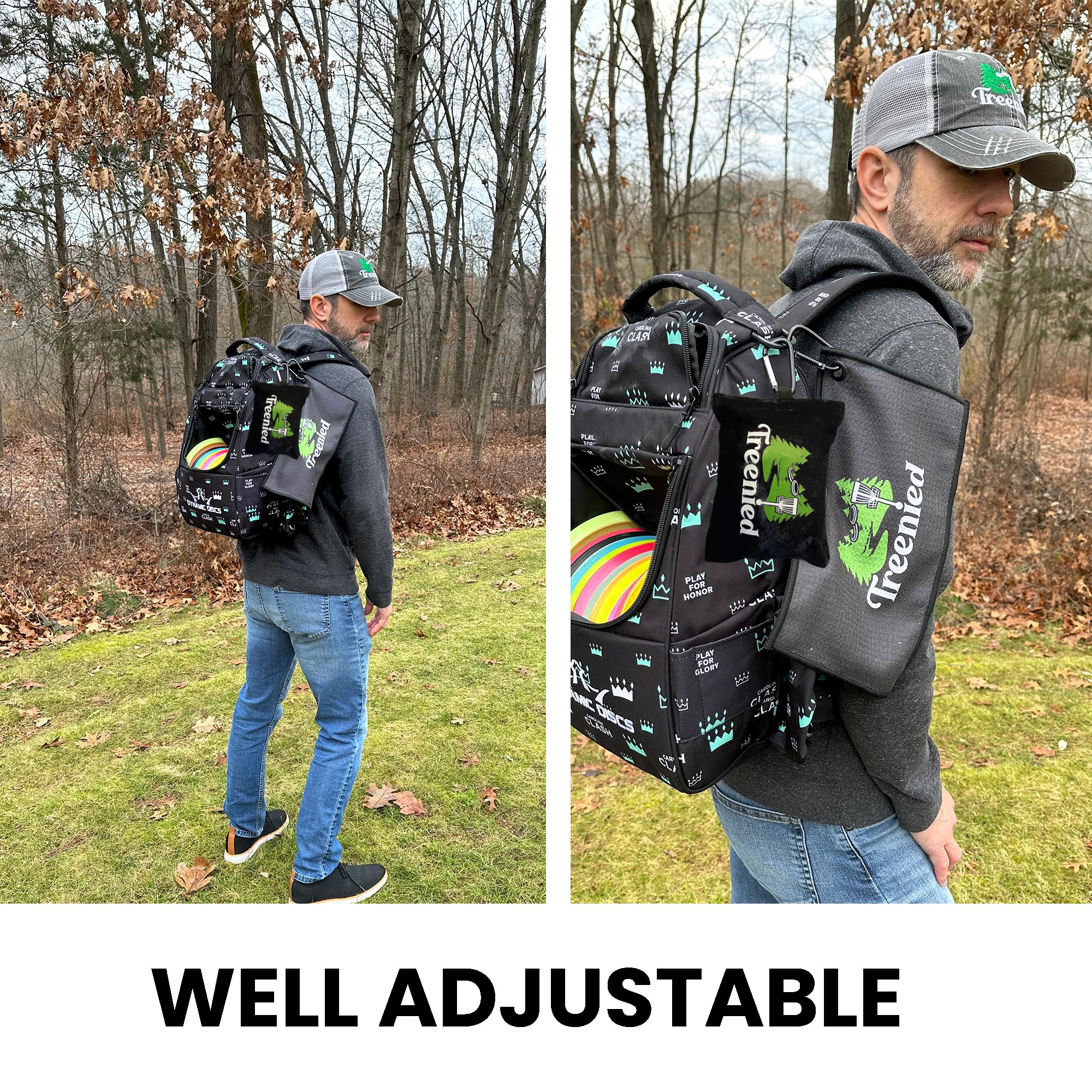 Premium Disc Golf Chalk Bag with Secure Clip (Black) - Fast Drying & Ultra Absorbent for Better Grip - Essential Disc Golf Accessories - Perfect for Tournament Play & Practice Sessions