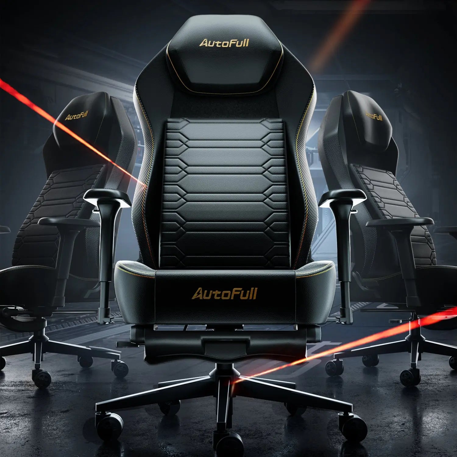 AutoFull M5 Ergonomic Gaming Chair - High Back Racing Style with Lumbar Support for PC, Office & Esports - Comfortable PU Leather Computer Chair for Long Gaming Sessions