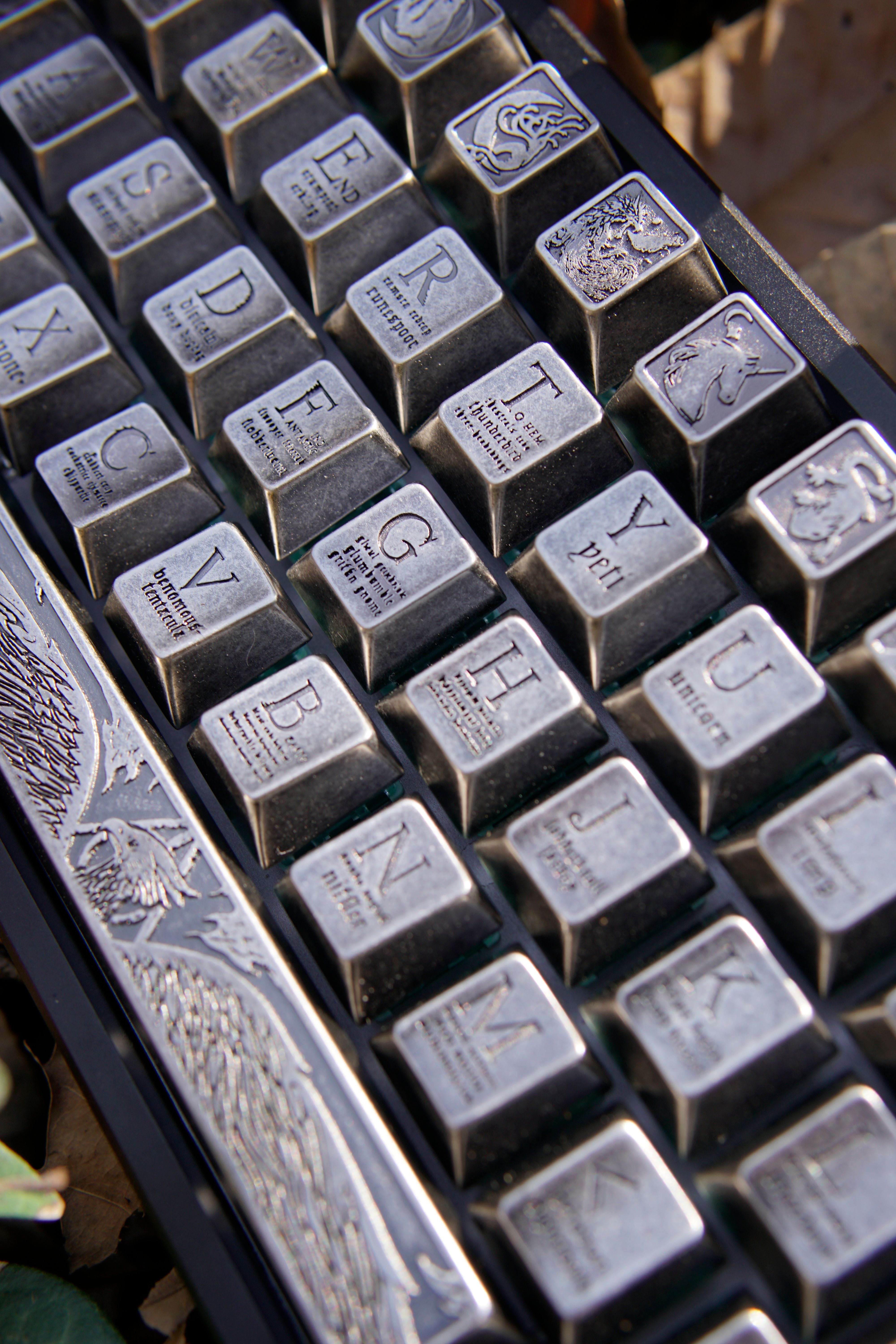 Fantastic Beasts and Where to Find Them Themed Metal Keycap Set - Custom Mechanical Keyboard Keycaps for Gaming & Typing Enthusiasts