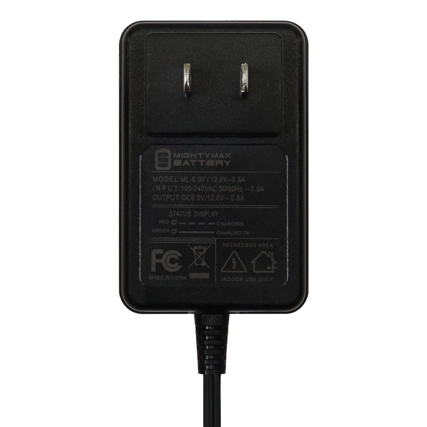 Mighty Max ML3-12 12V 3AH Sealed Lead Acid (SLA) Rechargeable Battery with 12V Charger - Perfect for Security Systems, Emergency Lighting, and Power Backup Applications
