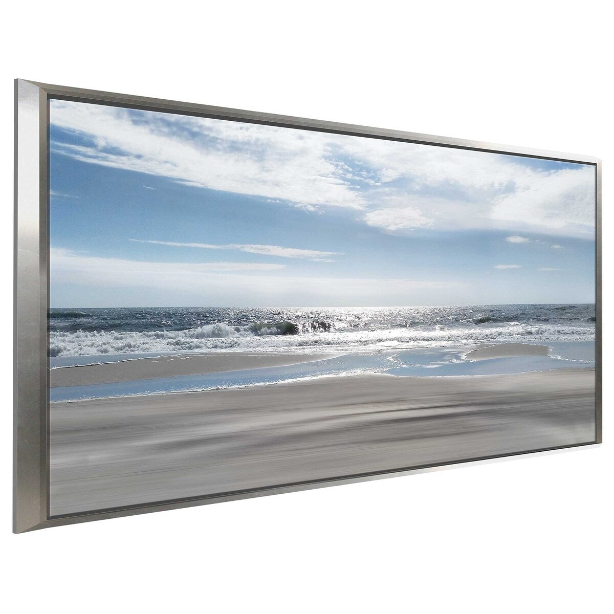 Beach Bliss by Ruane Manning - Floating Canvas Wall Art Print | Coastal Home Decor for Living Room, Bedroom & Beach House