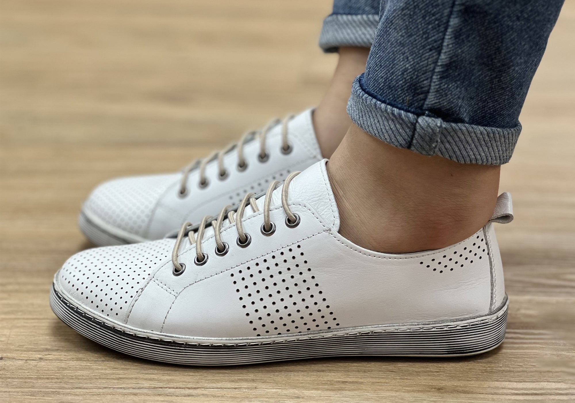 Orizonte Fay Women's European Comfortable Leather Casual Shoes - Stylish & Breathable for Walking, Travel & Everyday Wear