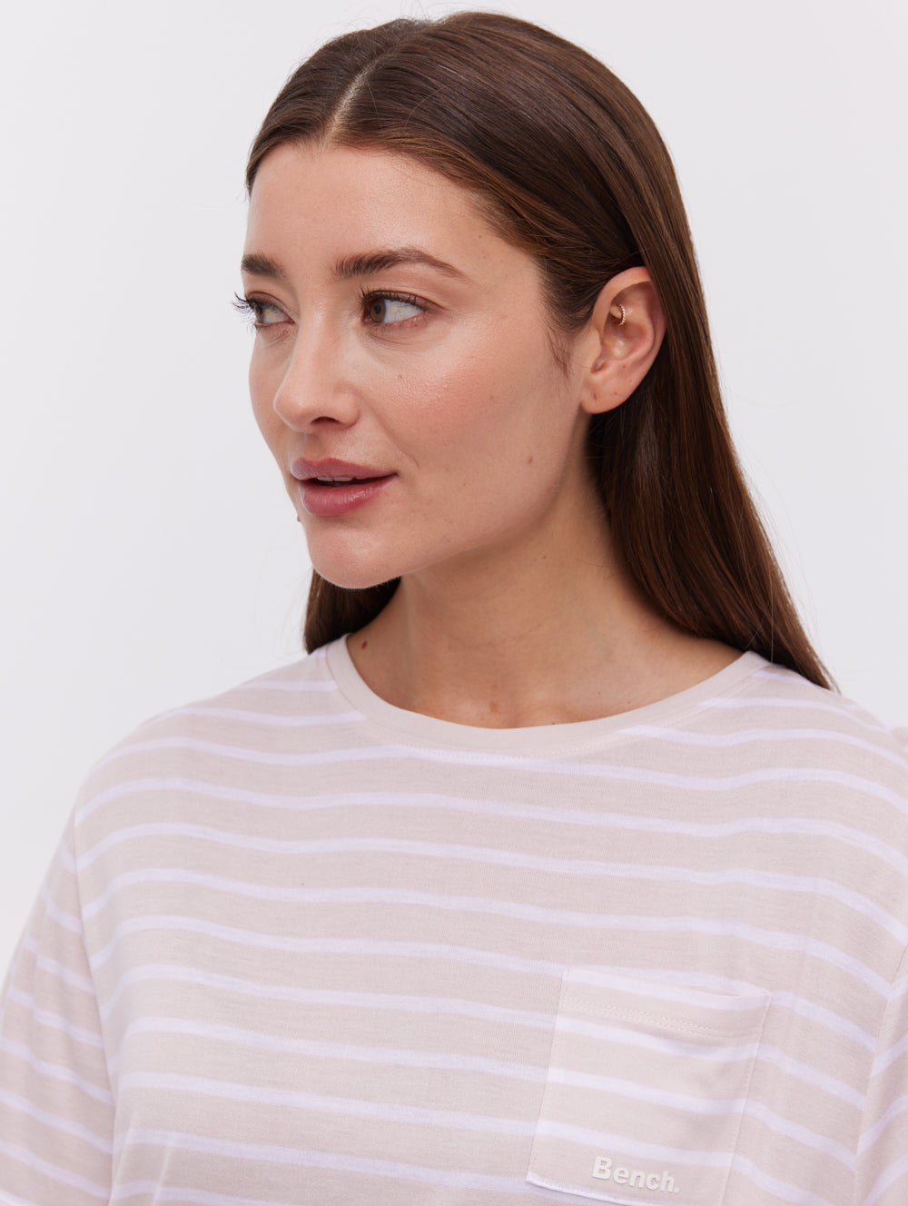 Nouria Striped Pocket T-Shirt for Men - Casual Comfort Fit Cotton Tee - Perfect for Everyday Wear, Outings, and Relaxing at Home