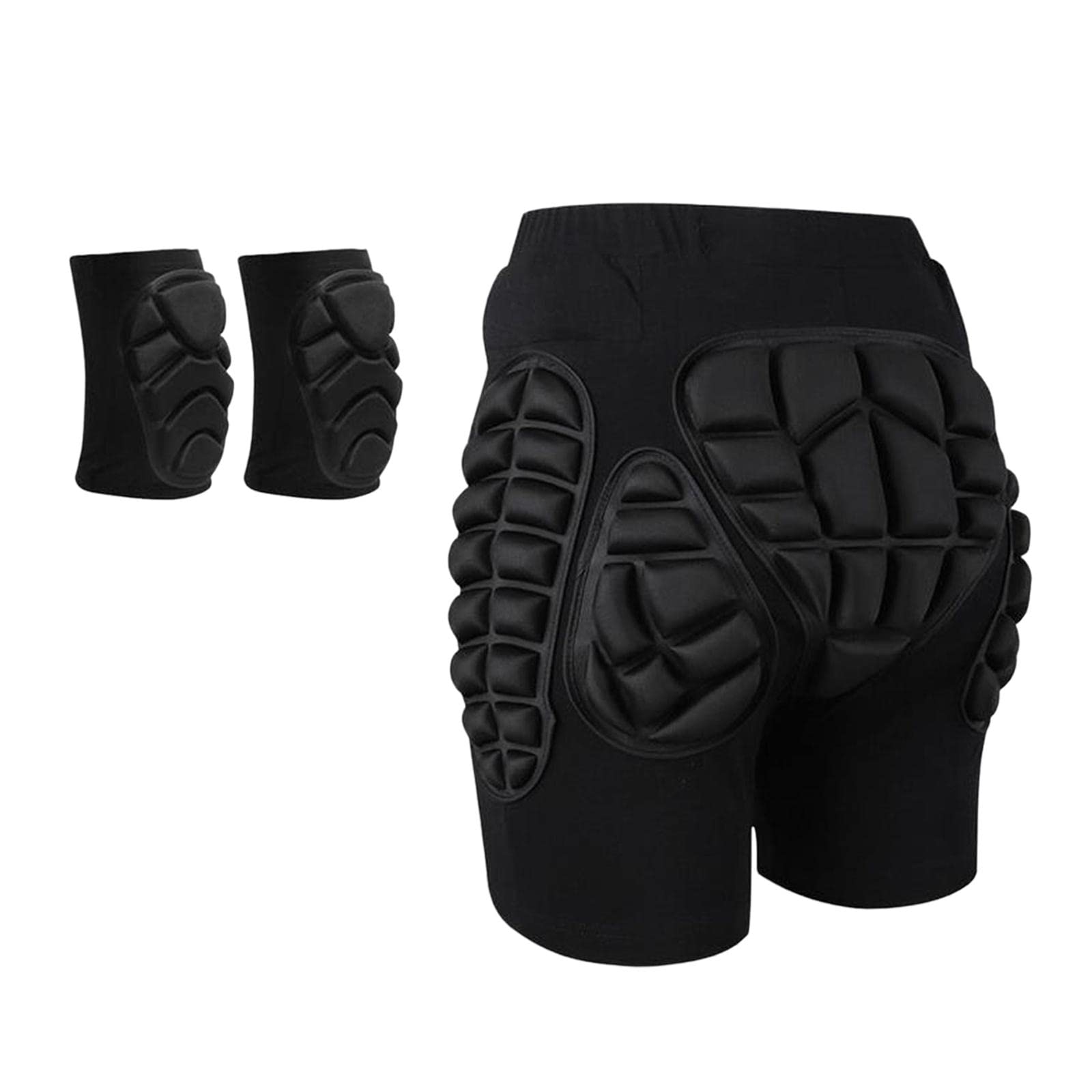 Fancyes Padded Shorts with Knee Pads - Protective Gear for Snowboarding, Cycling & Skateboarding - Tailbone & Hip Protection for Winter Sports & Extreme Activities