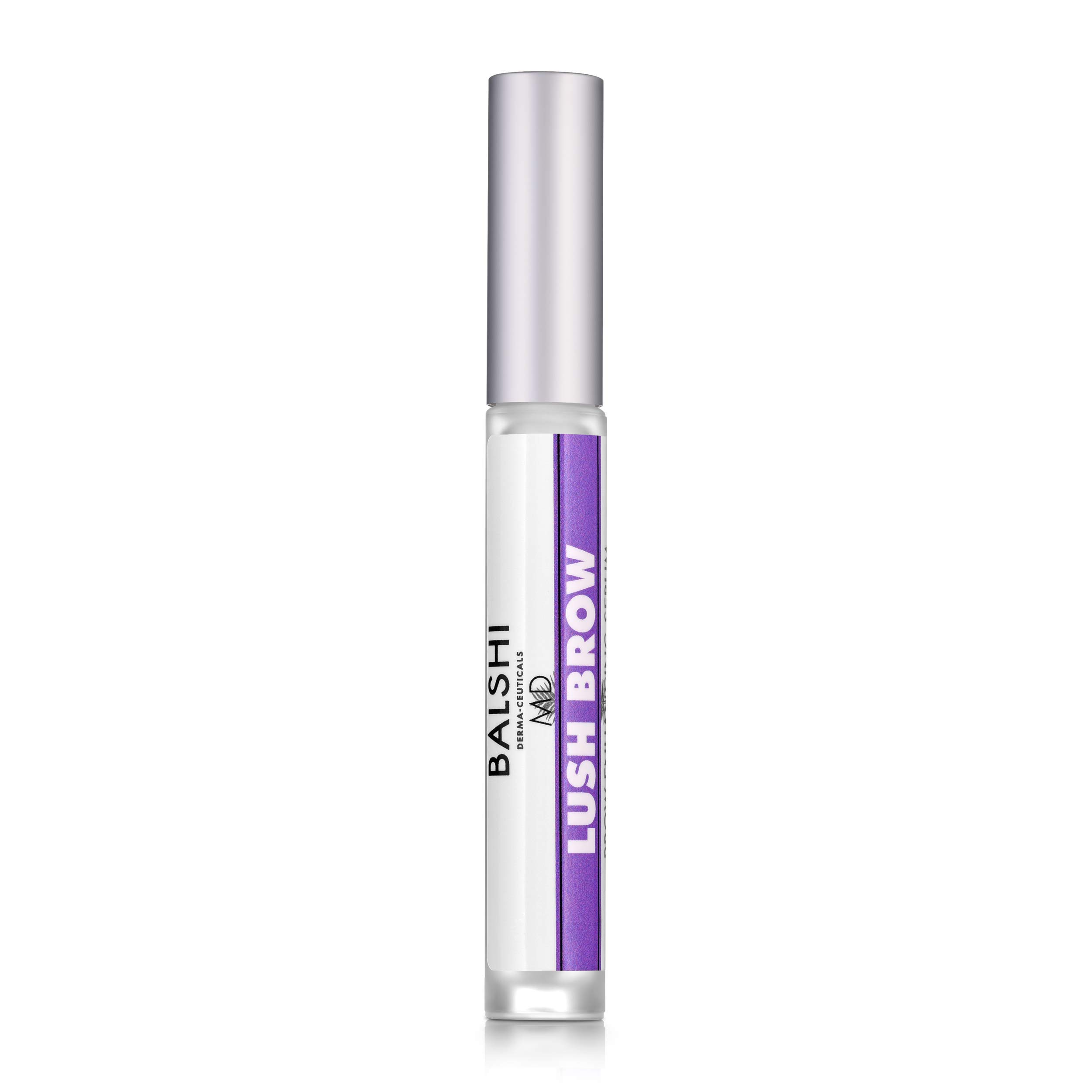 Lush Brow Eyebrow & Eyelash Growth Serum with Peptides - Dermatologist Developed for Fuller Lashes & Brows - .16 oz/5ml - Perfect for Nighttime Beauty Routine & Special Occasion Makeup Enhancement