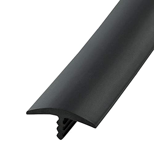Edge Supply Black 5/8 in x 100 ft Center Barb Tee Molding - T Molding Trim for DIY Projects, Arcade Machines, Tables, and Home Improvement - Perfect for Small Crafts and Furniture Edge Protection