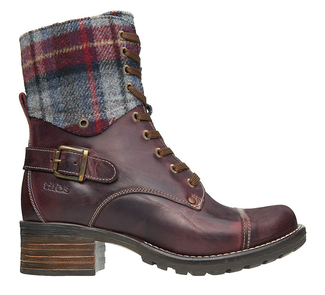 Taos Crave Women's Boots - Stylish & Comfortable Ankle Boots with Lace-Up & Side Zipper, Removable Arch Support Footbed - Perfect for Work, Travel & Everyday Fashion Wear