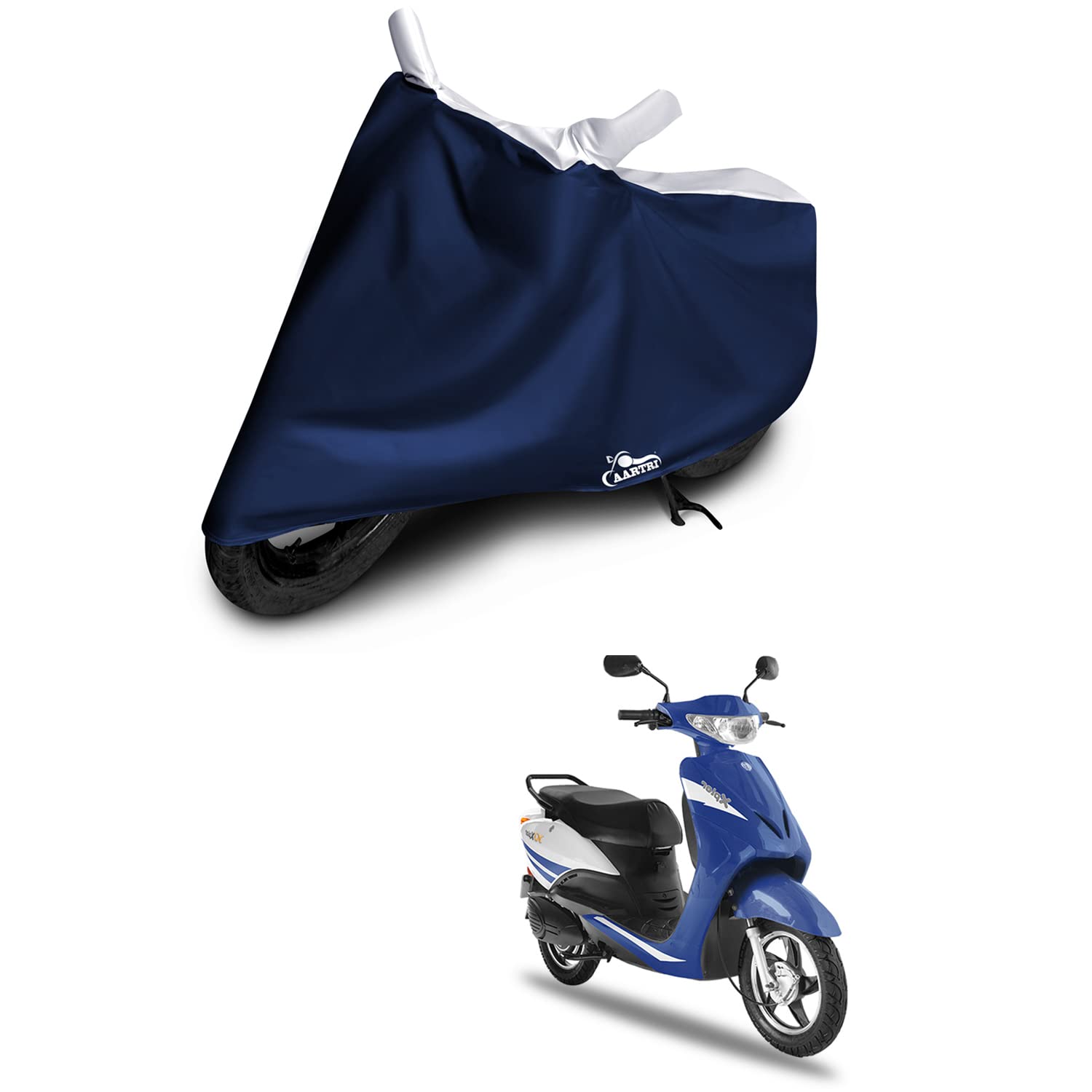 DROHAR Waterproof Dustproof UV Protection Body Cover for YObykes YO XPLOR 2022 (Models BS-2, BS-3, BS-4, BS-6) - All-Weather Motorcycle Cover with Reflective Strips (White) - Perfect for Outdoor Parking, Garage Storage & Travel Protection