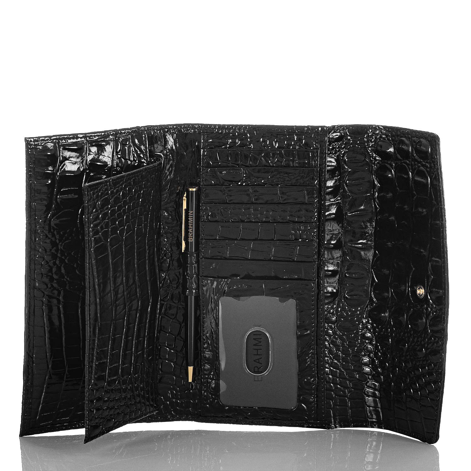 BRAHMIN Melbourne Modern Checkbook Wallet for Women - Slim RFID Blocking Leather Wallet with Multiple Card Slots - Perfect for Everyday Use, Travel & Business