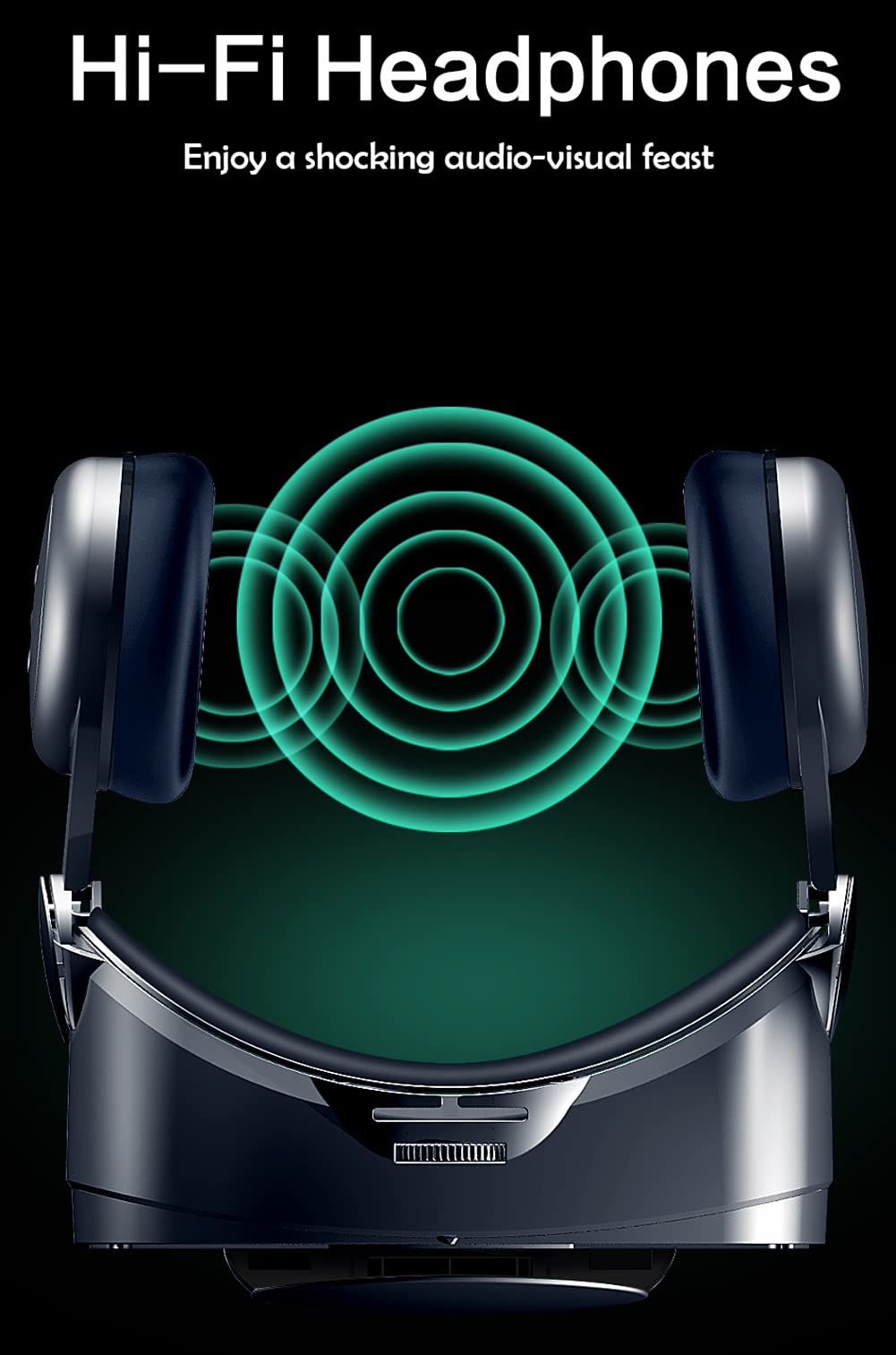 3D VR Virtual Reality Headset with Remote Control for 3D Movies & VR Gaming - Adjustable Eye Care System, Anti-Blue Light for iOS & Android Smartphones (Black) - Perfect for Home Entertainment, Gaming, and Movie Nights