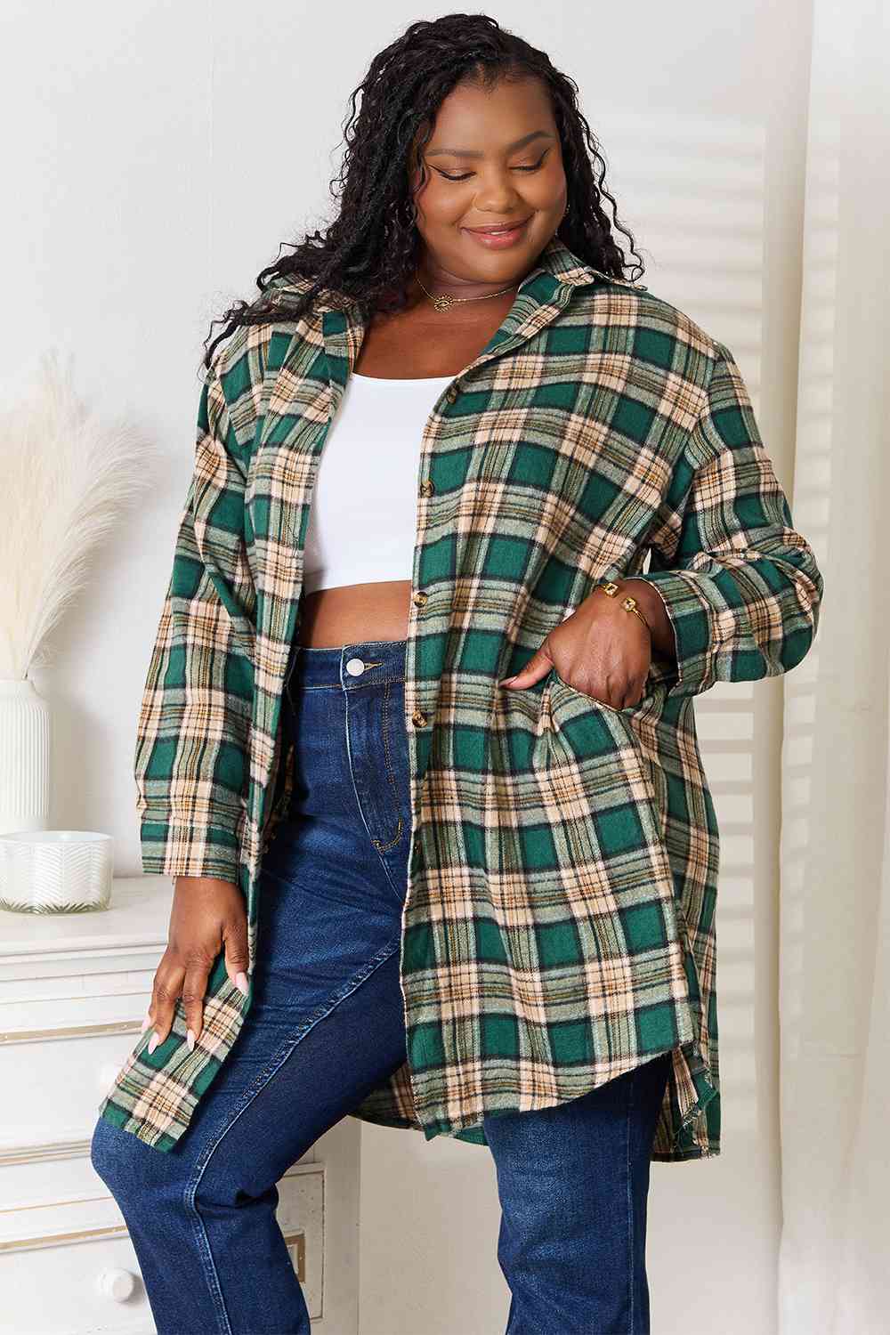 Stylish Plaid Collared Long Sleeve Shirt for Men - Perfect for Office, Casual Wear & Outdoor Activities