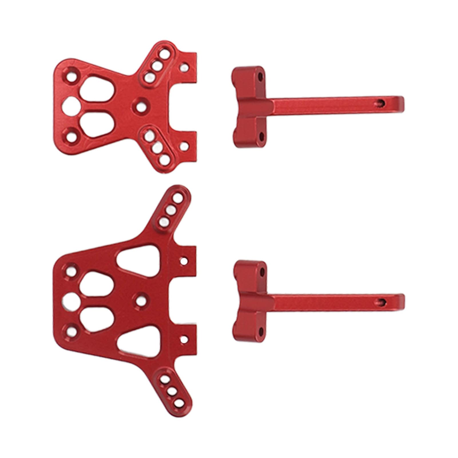 Jopwkuin RC Shock Tower - Detachable High Strength Corrosion Resistant Front & Rear Shock Tower for 1/18 Bigfoot RC Car (Red) | Perfect for Off-Road Racing, Crawling & RC Car Upgrades
