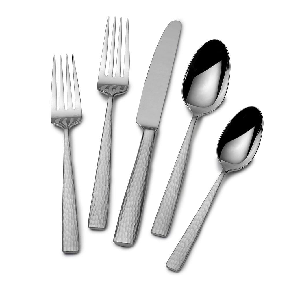 Oliver 65-Piece Stainless Steel Flatware Set - Service for 12 - Elegant Silverware for Formal Dining, Dinner Parties & Holiday Gatherings
