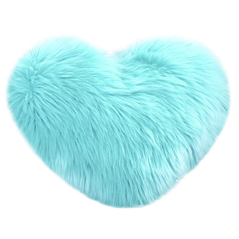 Valentine's Day Heart Shaped Plush Throw Pillow Cover 16x20 Inches - Soft Decorative Cushion for Sofa, Bed, Car, Office & Cafe - Perfect Romantic Gift for Couples, Anniversary & Home Decor