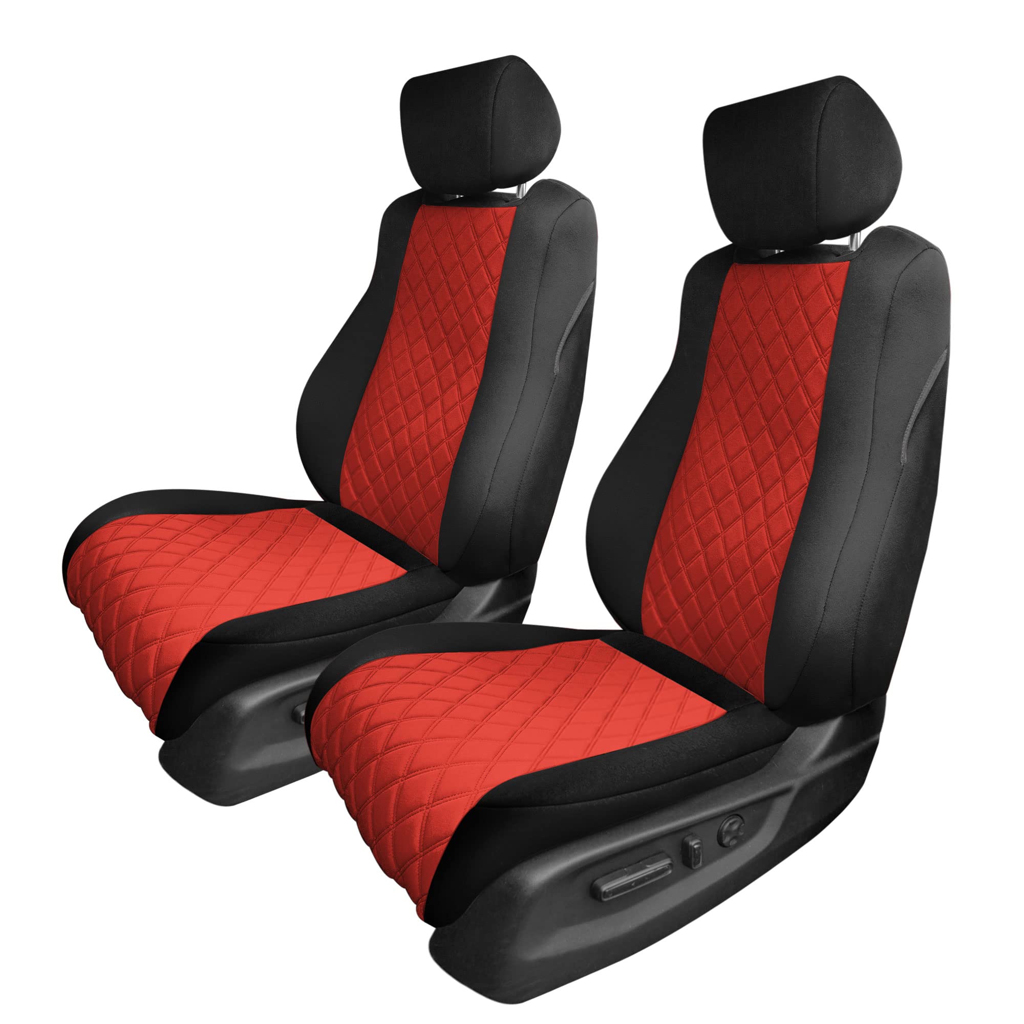 FH Group Custom Fit Seat Covers for 2018-2022 Honda Accord (Touring/Sport/EX/EX-L Models) - Waterproof Neoprene Front Seat Covers Set in Red - Durable Car Accessories for Protection & Style - Perfect for Daily Commute, Road Trips & Outdoor Adventures