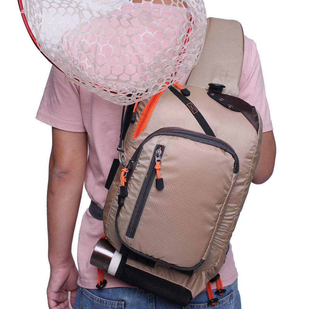 Kylebooker Fly Fishing Sling Pack - Waterproof Shoulder Bag for Tackle Storage - Perfect for Fly Fishing, Hiking & Outdoor Adventures