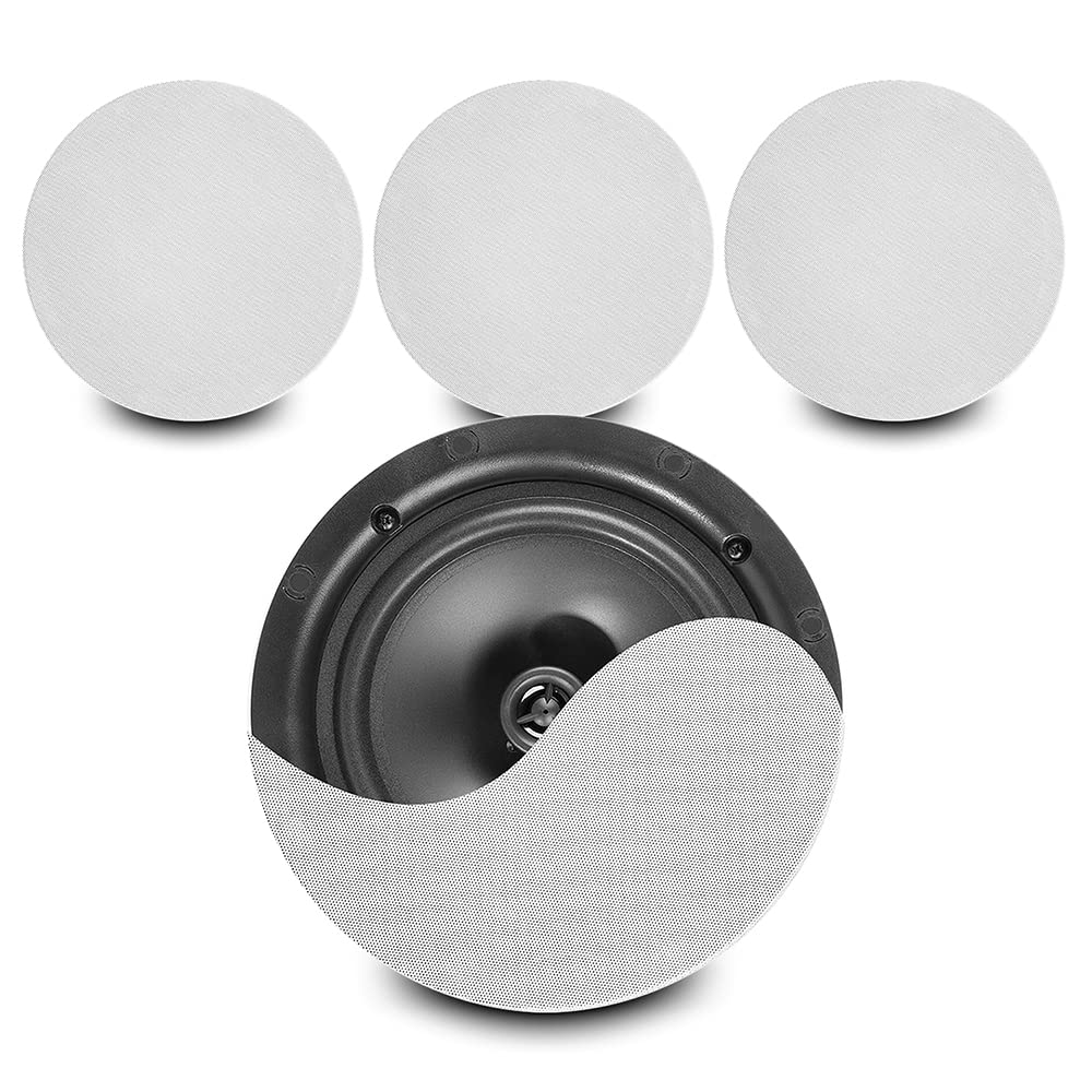 PD NCBT604 4-Speaker Wireless Bluetooth Ceiling Speaker System - Home Audio with Surround Sound for Living Room, Bedroom & Kitchen | Indoor Wireless Music Streaming & Multi-Room Setup