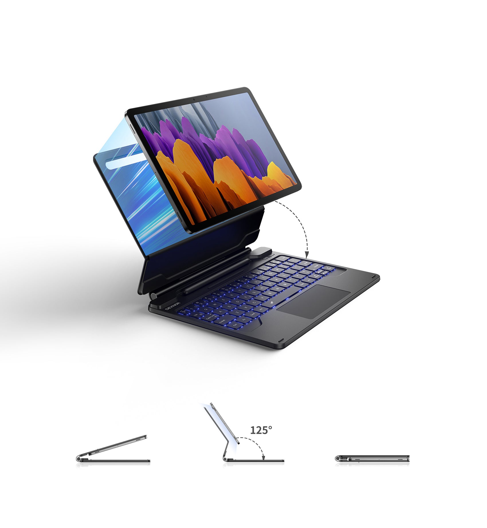 Dexnor Book Style Keyboard Case for Samsung Galaxy Tab S9 11