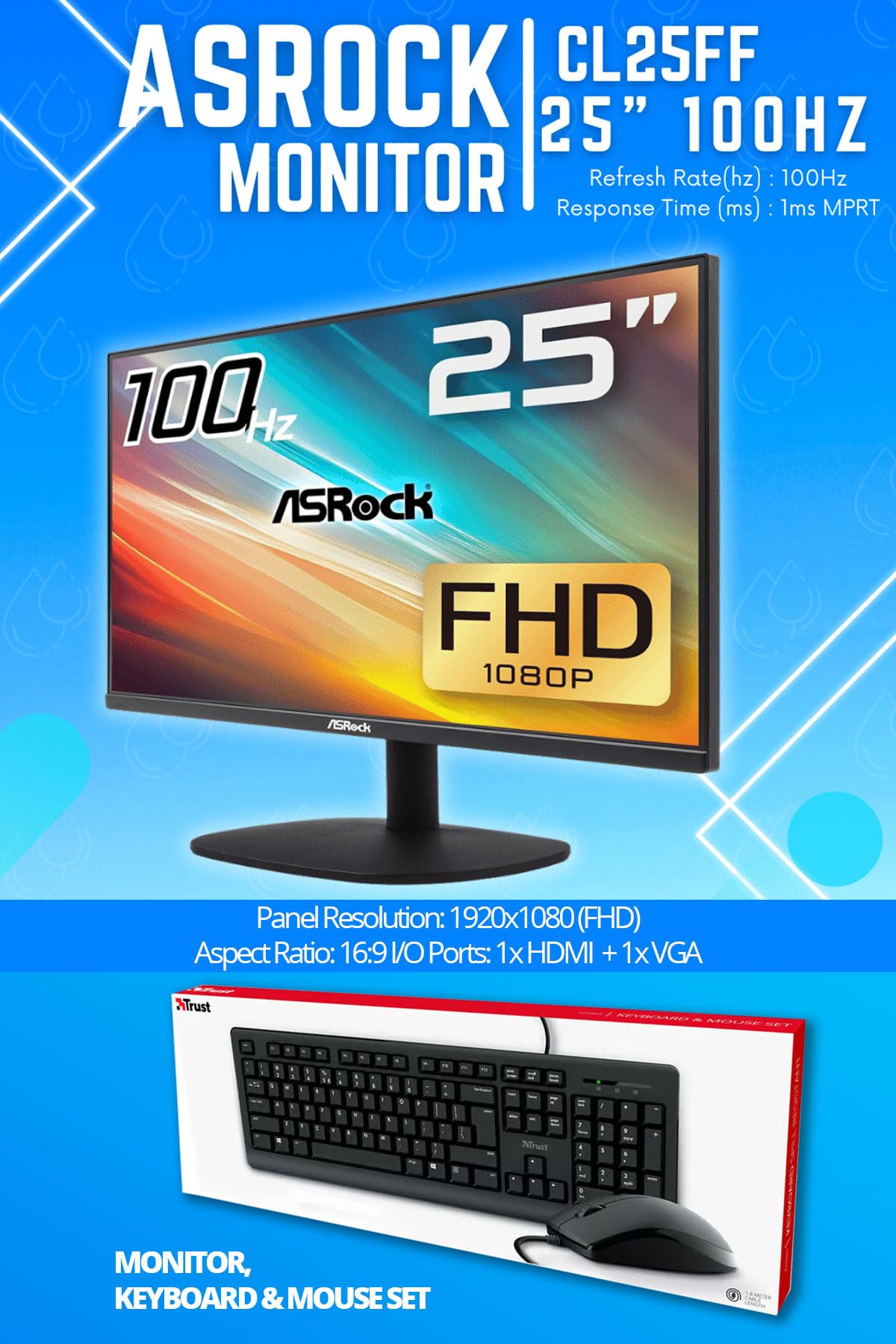 Intel i5 Office Desktop Computer with 24