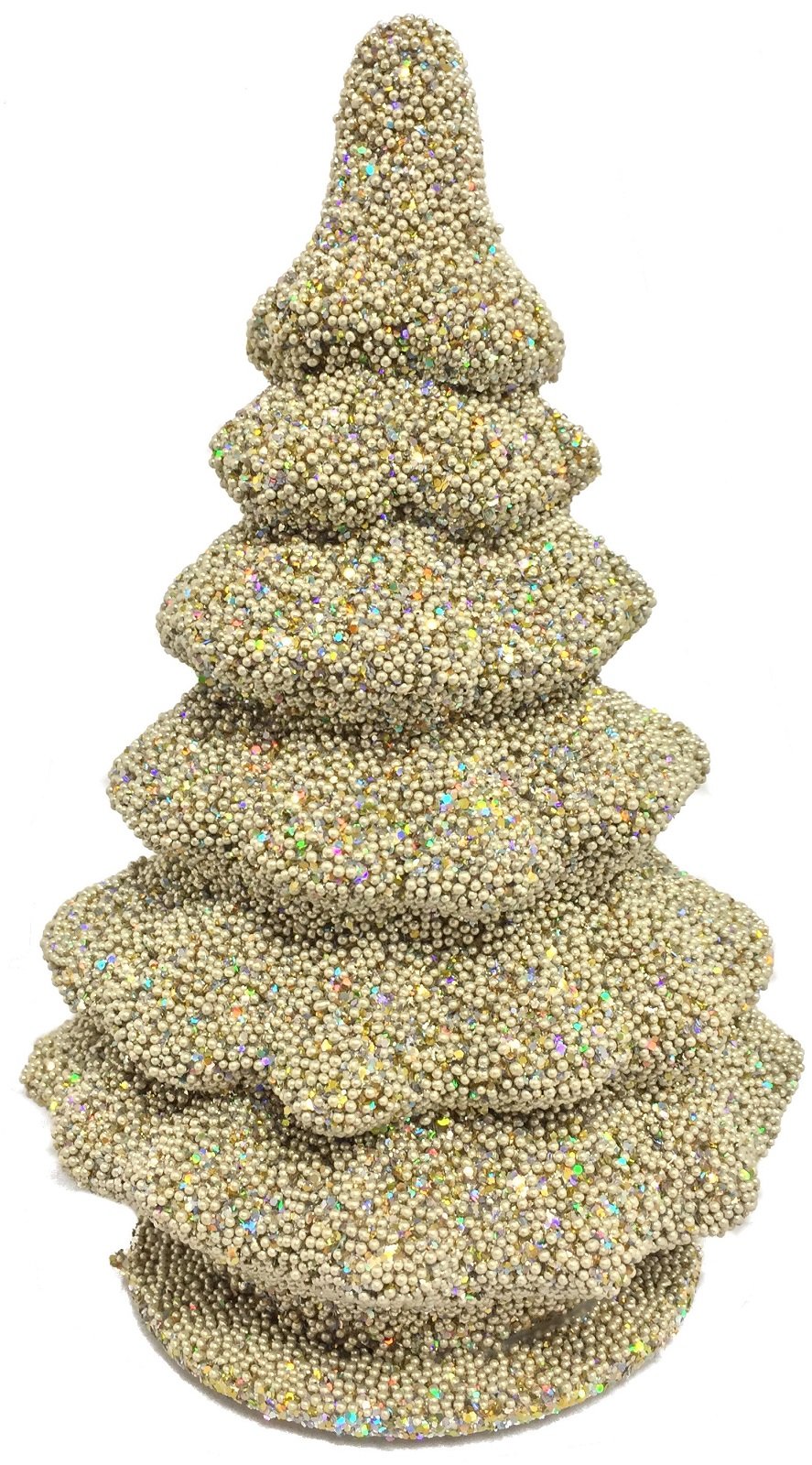 Vintage Ino Schaller Medium Champagne Tree German Christmas Paper Mache Candy Container - Holiday Decor & Festive Party Centerpiece