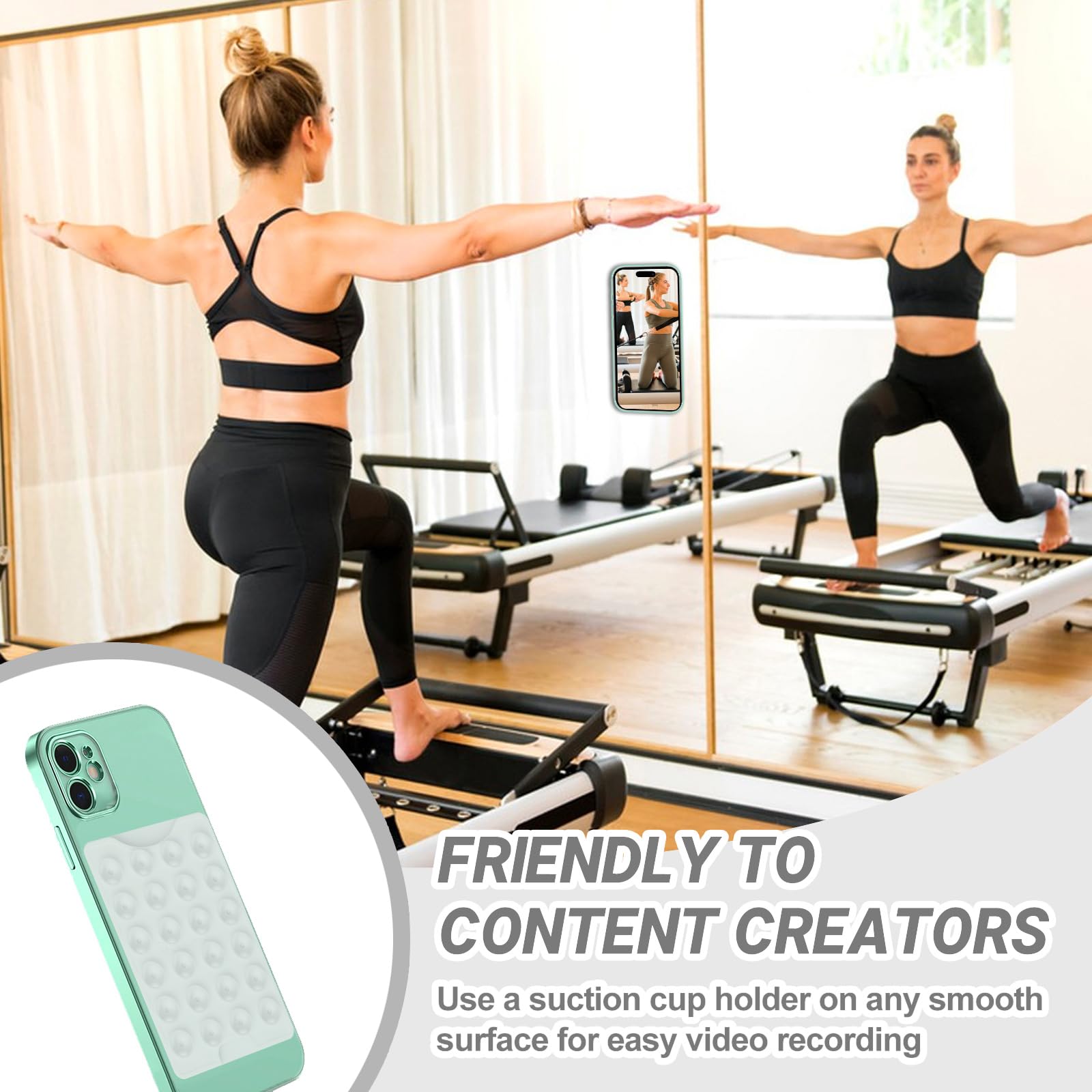 Suction Phone Card Holder - Adhesive Mount Wallet for 3 Cards | Transparent Phone Accessory for TikTok Videos, Selfies & Everyday Use