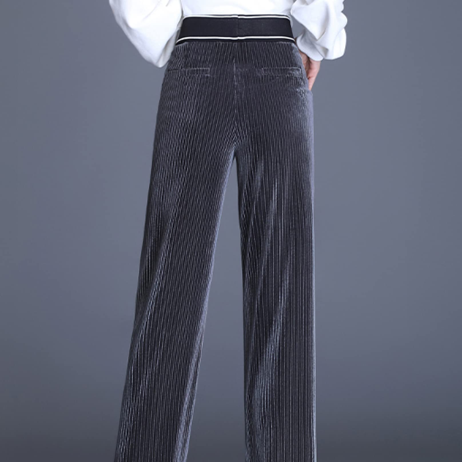Women's High Waisted Wide Leg Sweatpants - Tummy Control Stretch Dress Pants for Work & Casual Wear | Comfortable Lounge Pants for All Seasons | Perfect for Office, Yoga, Travel & Home Relaxation