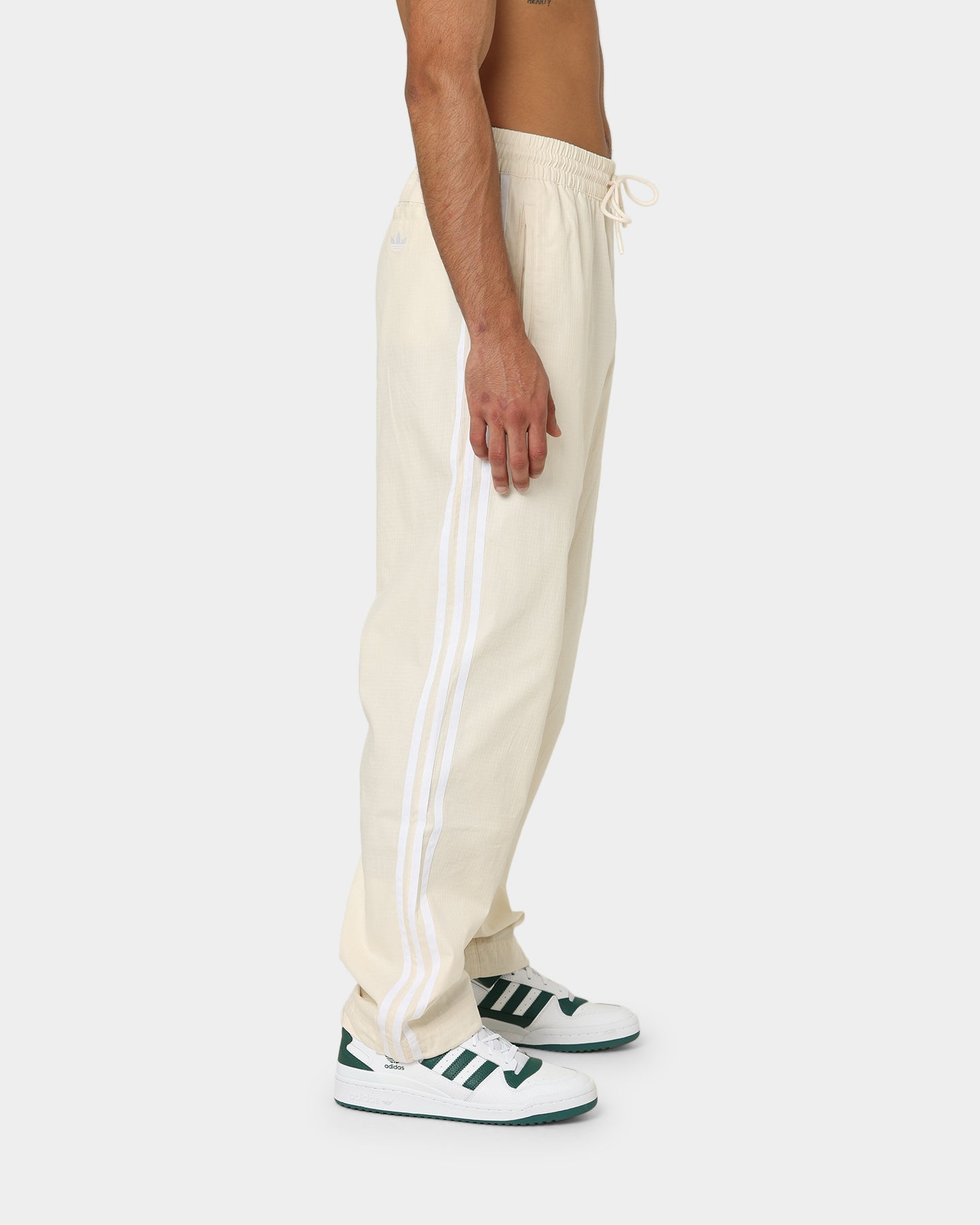 Adidas Originals Relaxed Fit Work Pants for Men - Wonder White | Comfortable Casual Office Wear & Street Style Fashion