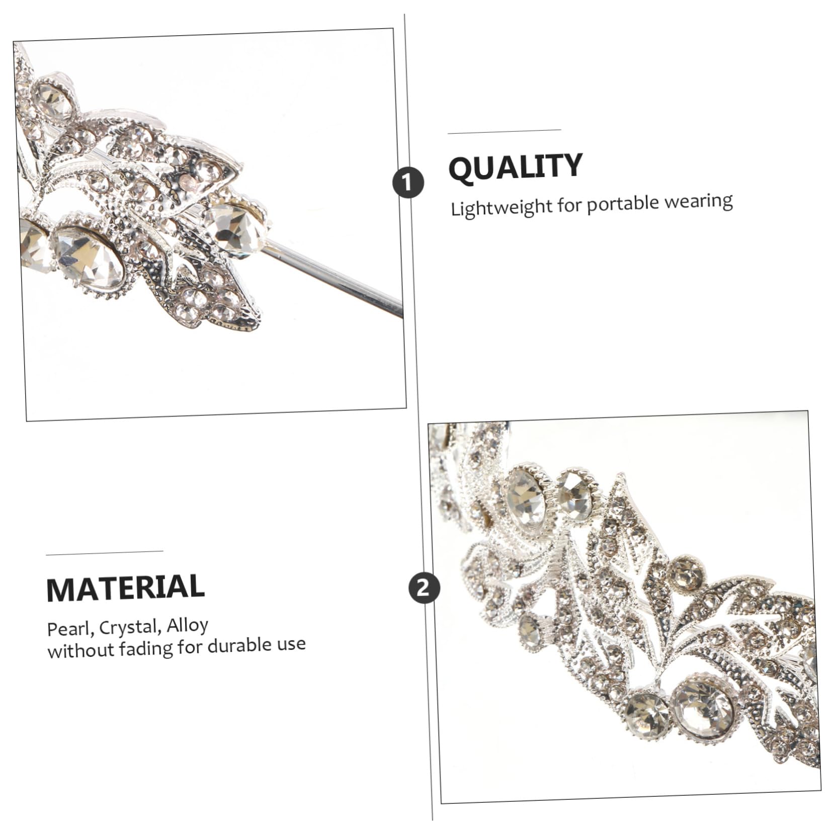 FOMIYES Elegant Pearl & Rhinestone Bridal Tiara Headpiece for Women – Perfect for Weddings, Banquets & Special Occasions