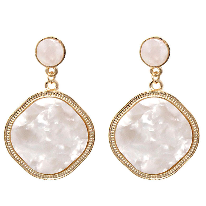 Acrylic Earrings for Women - Lightweight Dangle Hoop Earrings Set of 4 - Fashion Jewelry for Party, Wedding & Everyday Wear