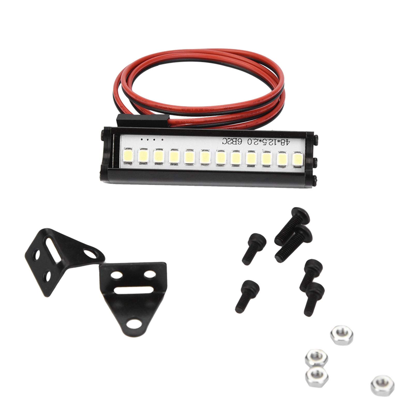Haofy 55mm RC LED Light Bar for Crawler - Waterproof Off-Road LED Lamp Compatible with 1:10 RC Cars (SCX10, 90046, 90048) - Perfect for Night Crawling & Trail Adventures